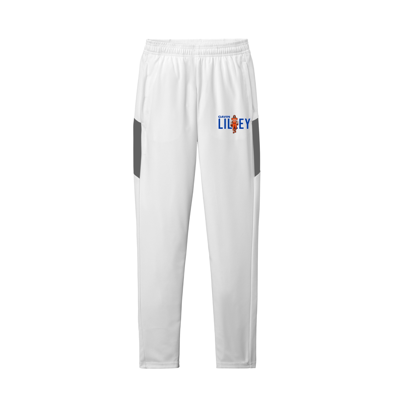 Team Travel Pant — Player Name in White/Grey