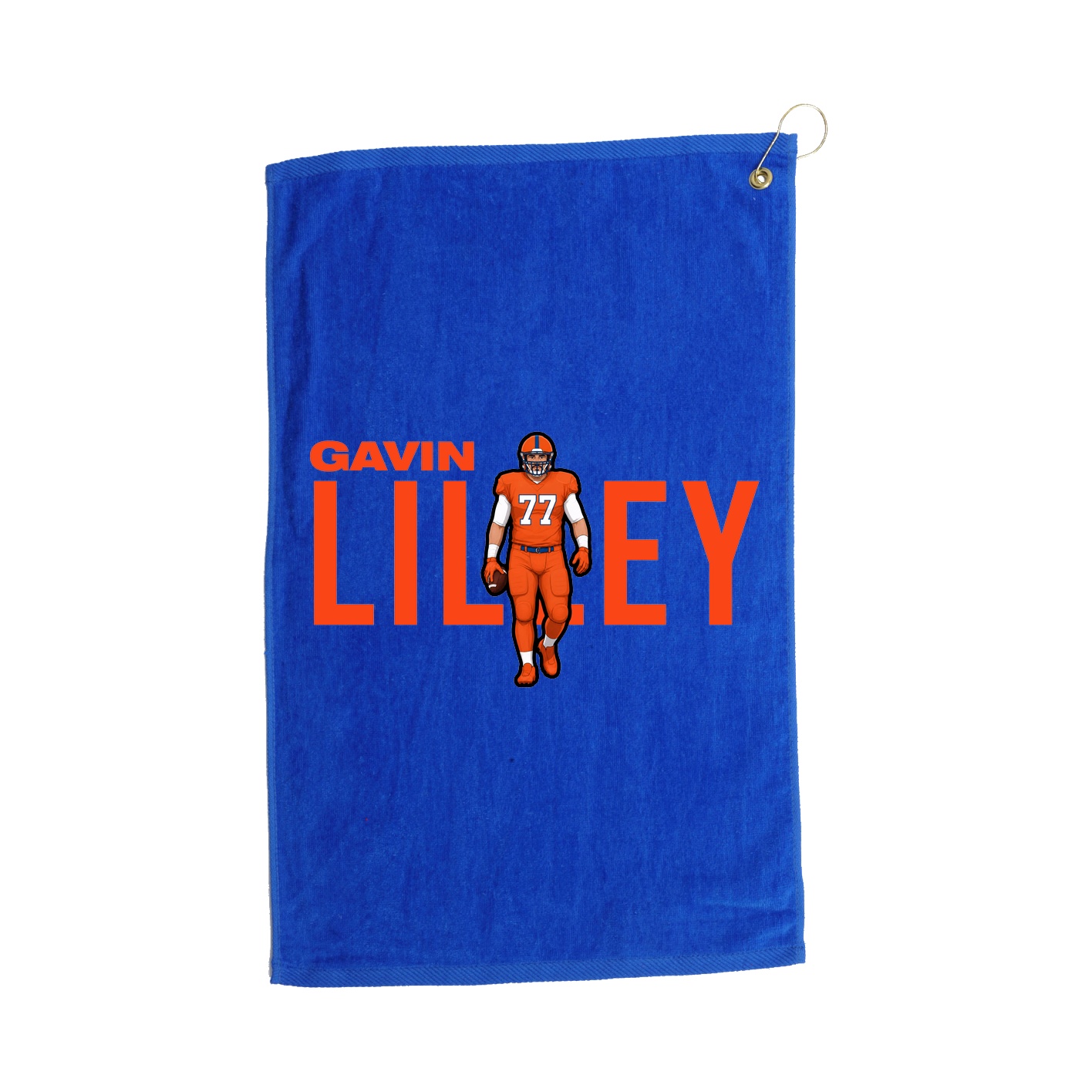Golf Towel — Player Name in Royal