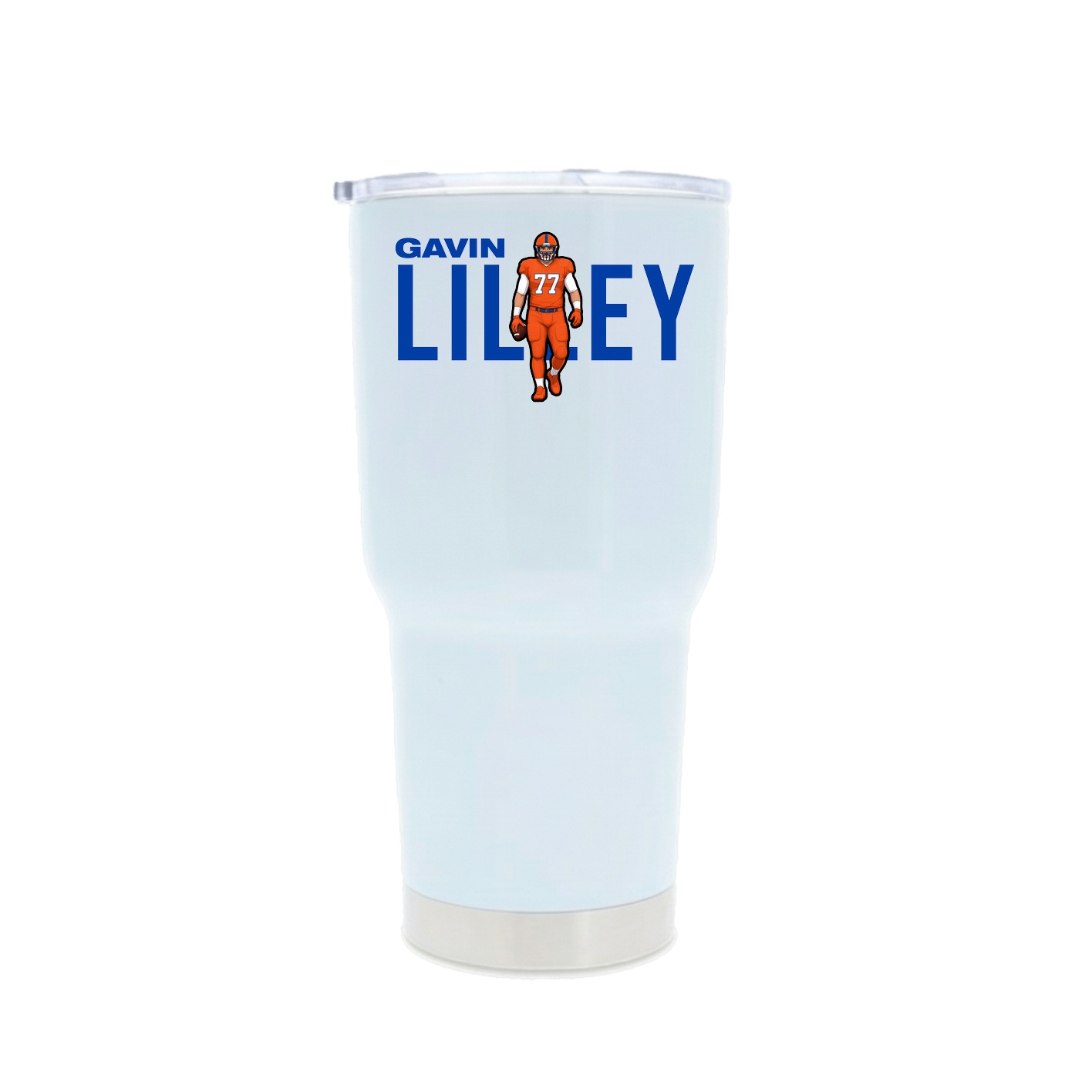 30oz Stainless Steel Tumbler — Player Name in White