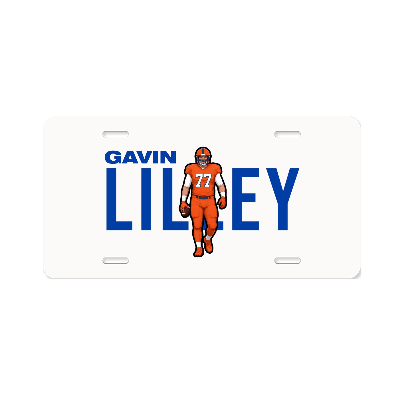License Plate — Player Name in Classic