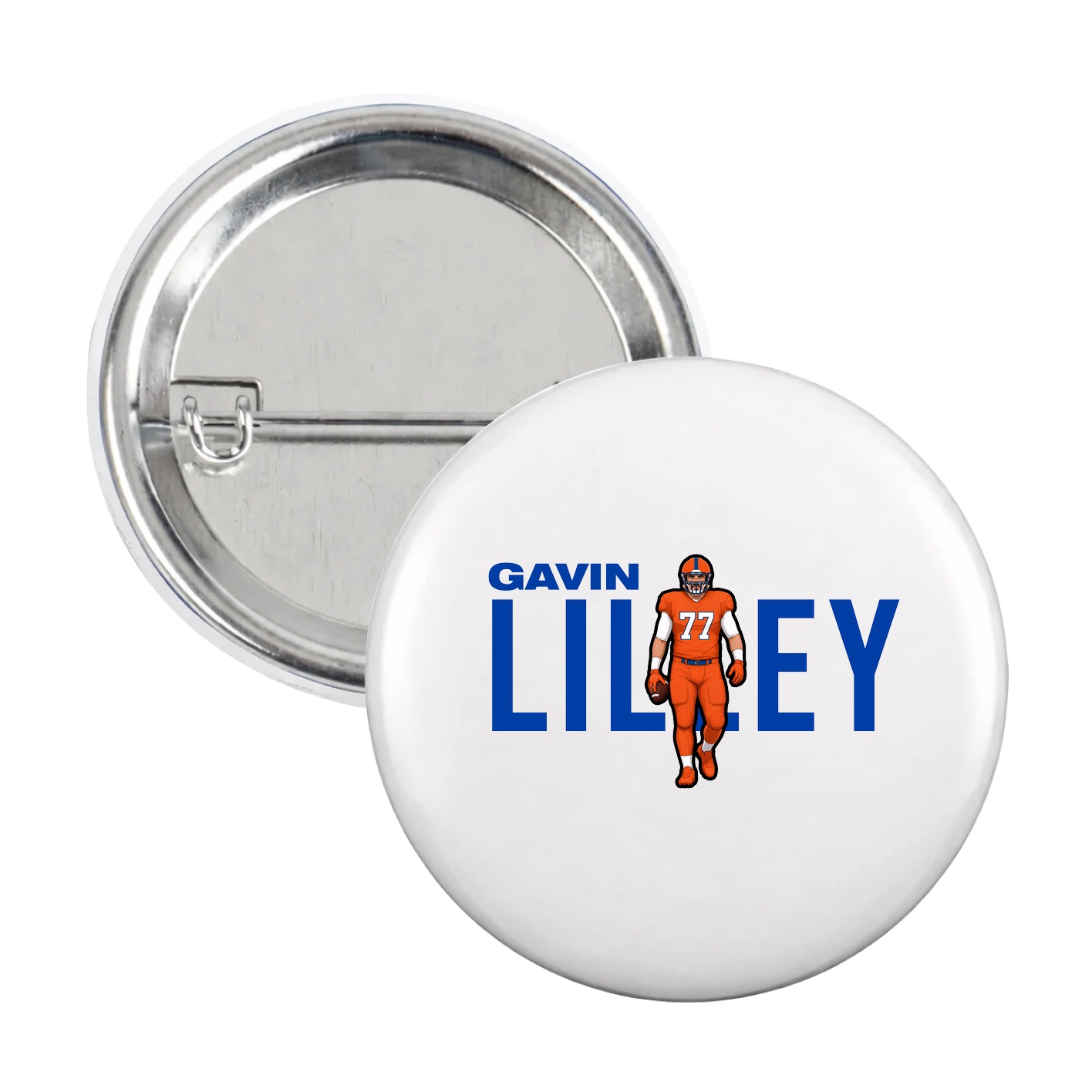Game Day Button — Player Name in White