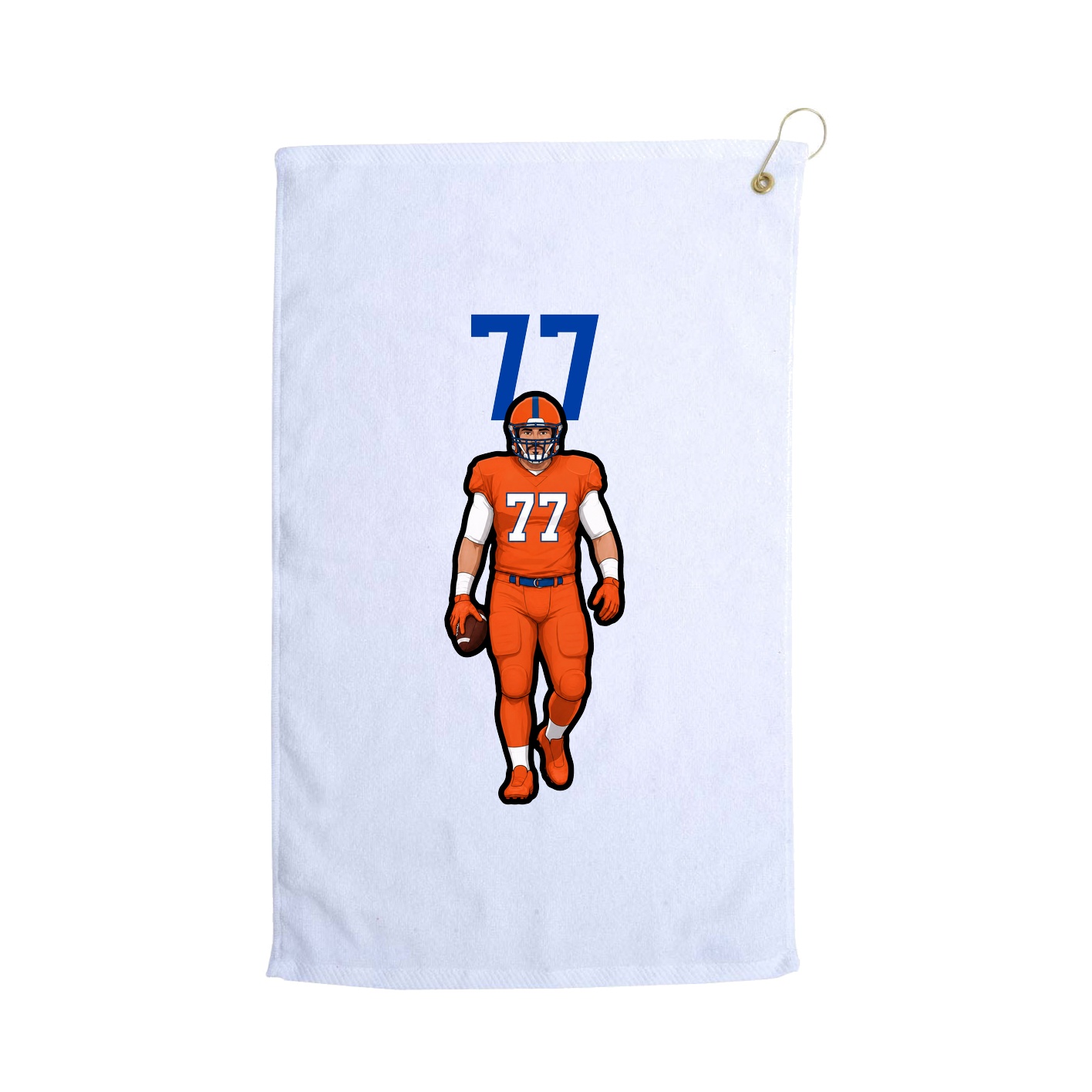 Golf Towel — Number Top in White