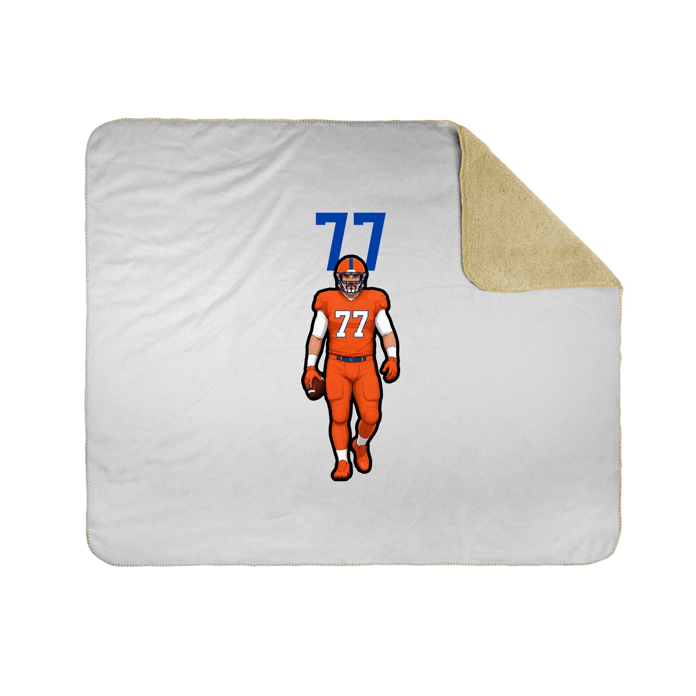 Throw Blanket — Number Top in White
