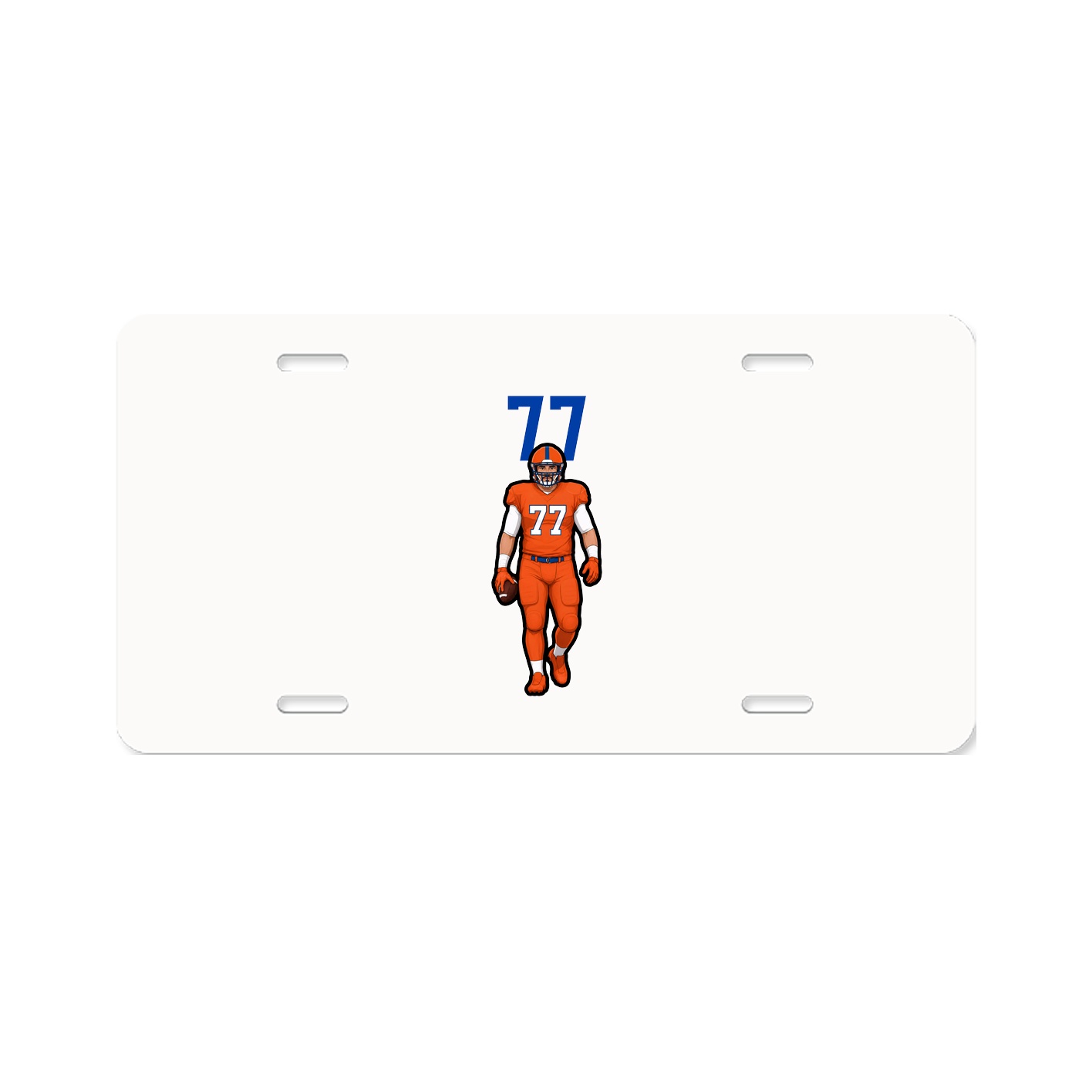 License Plate — Number Top in Classic