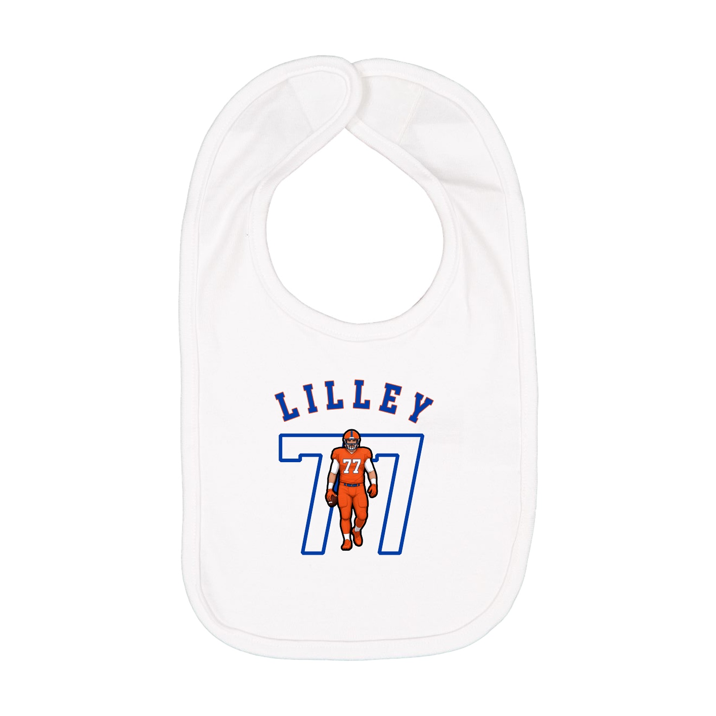Infant Bib — Shirsey Arch in White