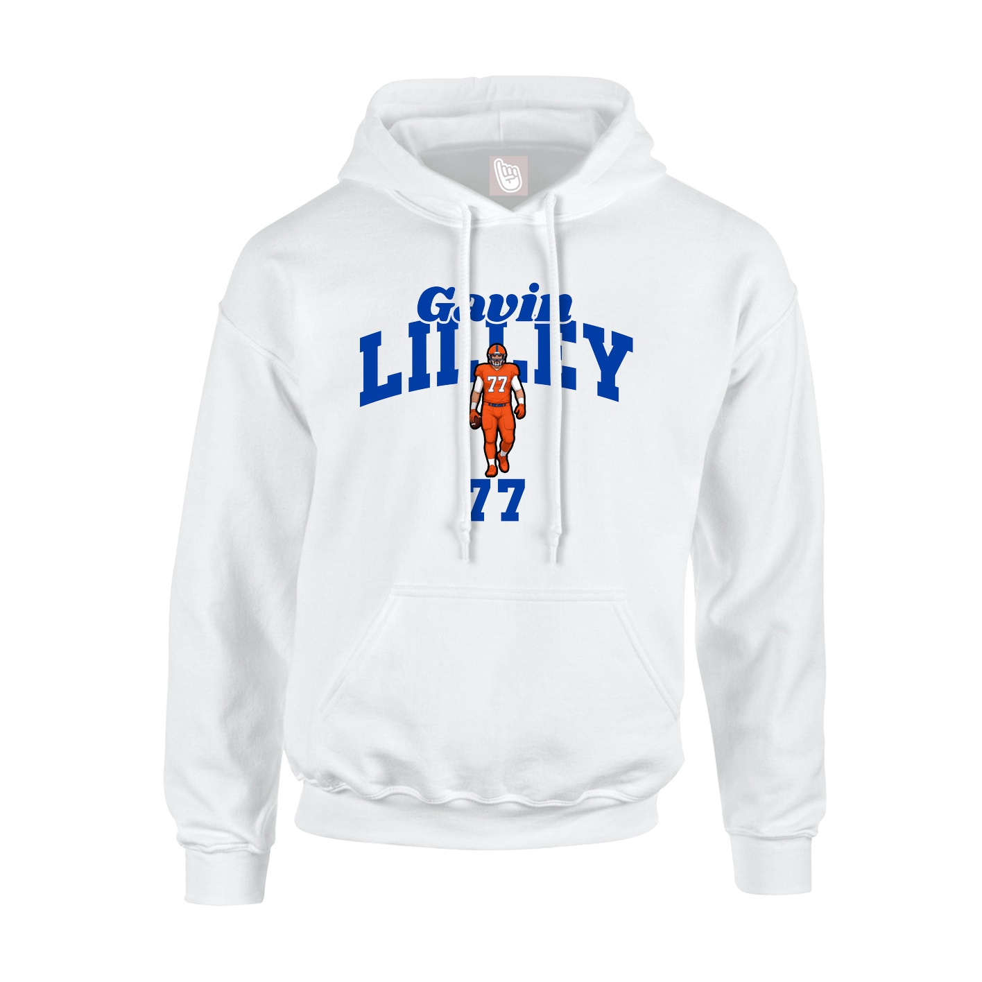 Hoodie — Signature Arch in White