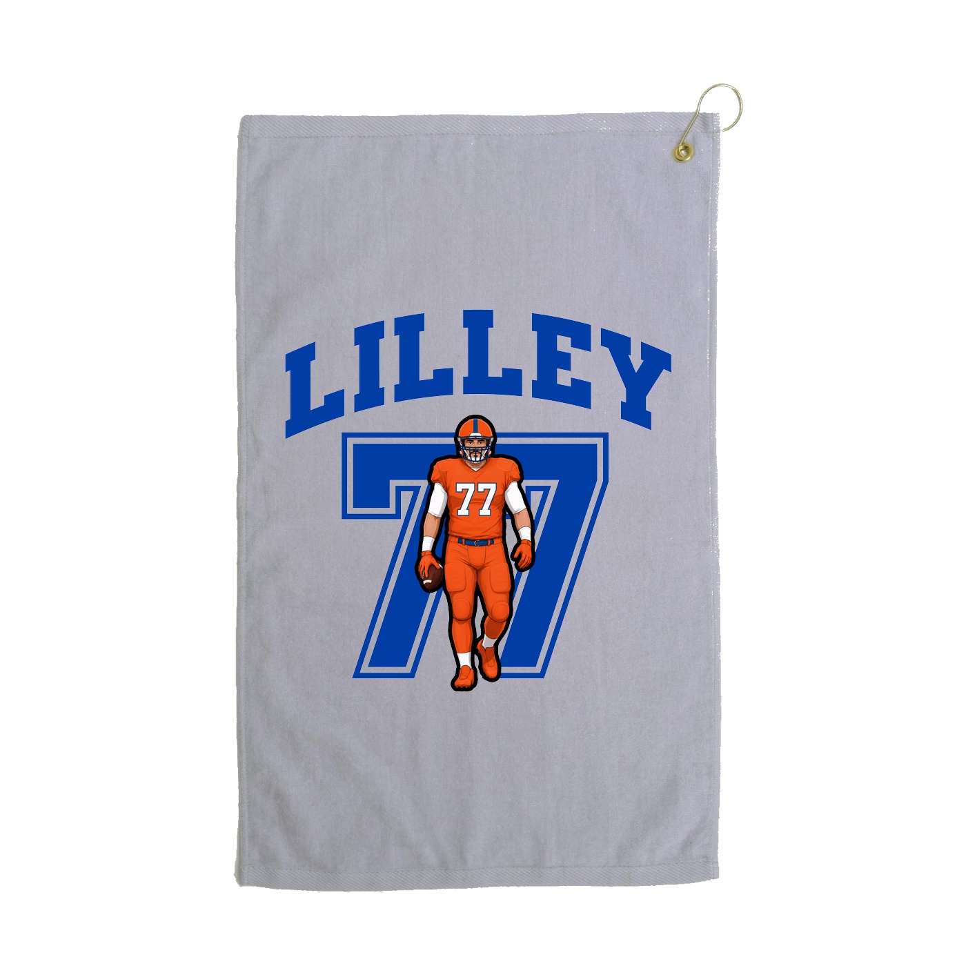 Golf Towel — Number in Grey