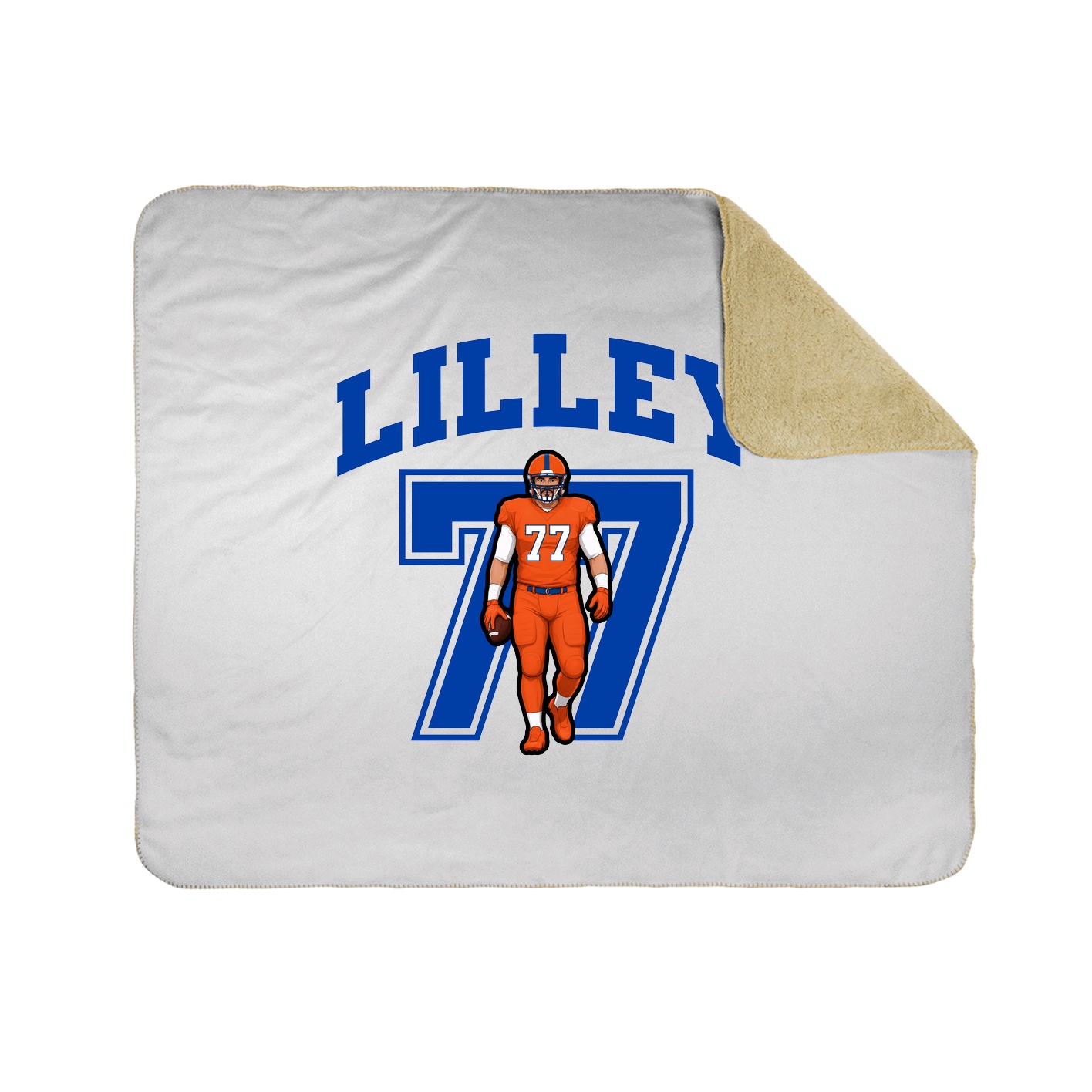Throw Blanket — Number in White