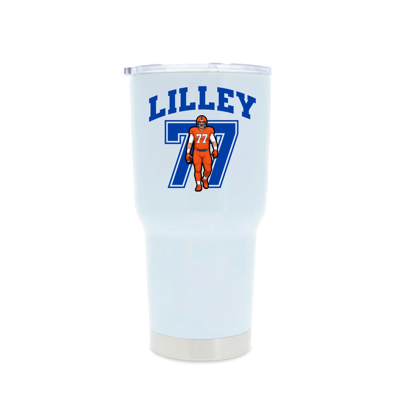 30oz Stainless Steel Tumbler — Number in White