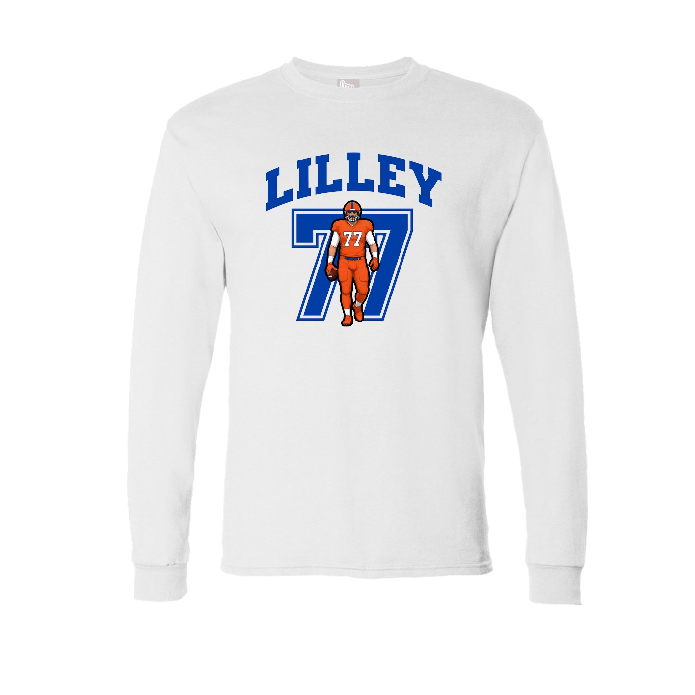 Long Sleeve Tee — Number in White