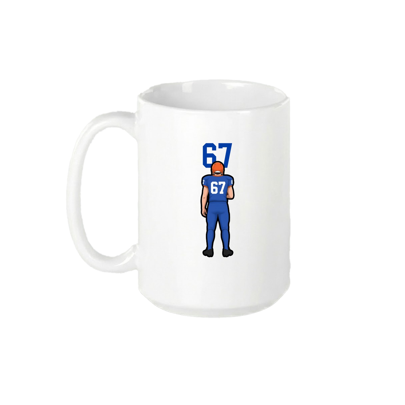 15oz Coffee Mug — Number Top in White