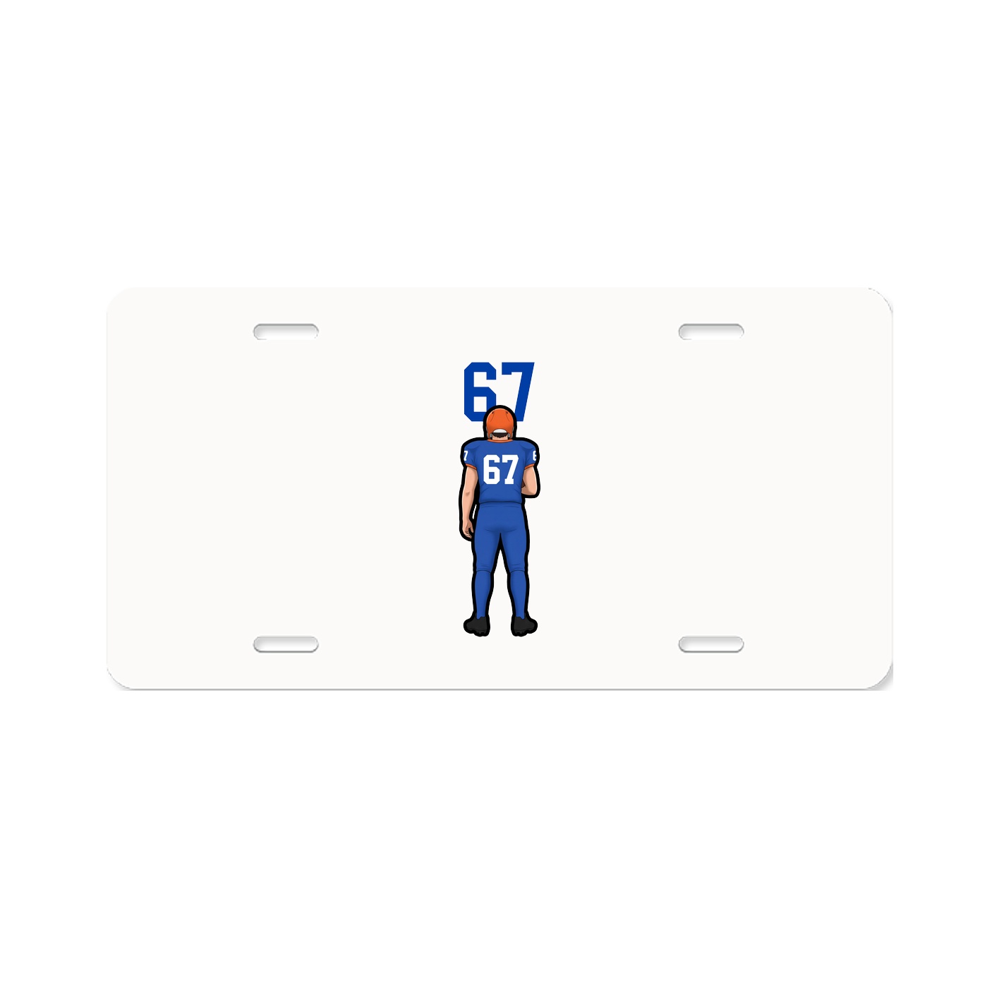 License Plate — Number Top in Classic