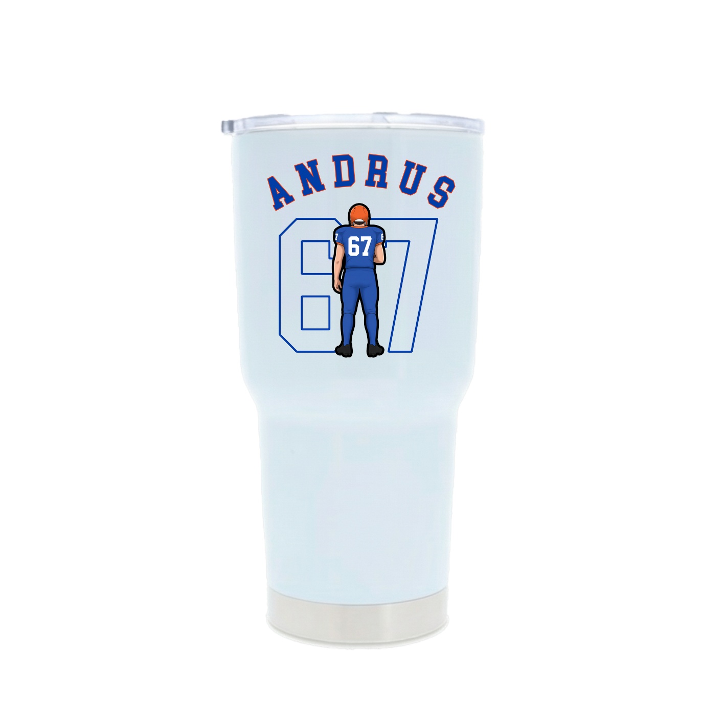 30oz Stainless Steel Tumbler — Shirsey Arch in White