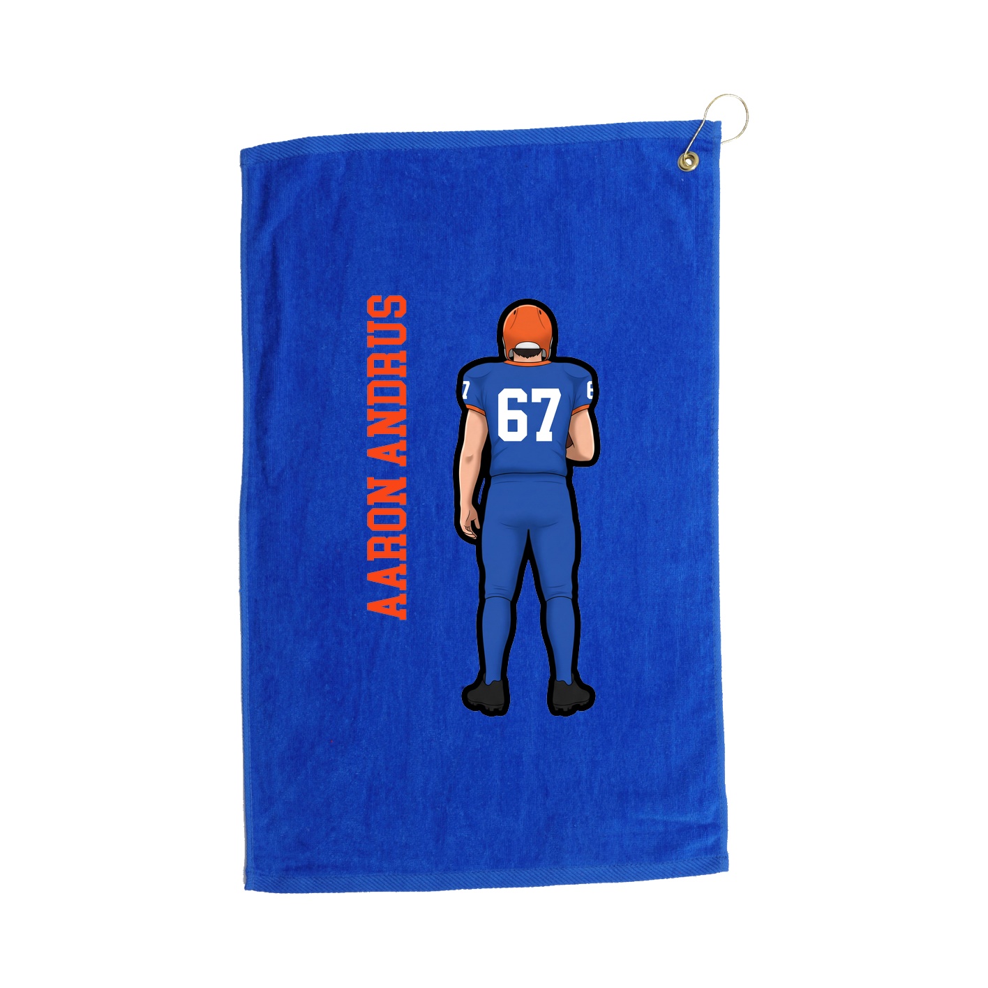 Golf Towel — Name Vertical in Royal