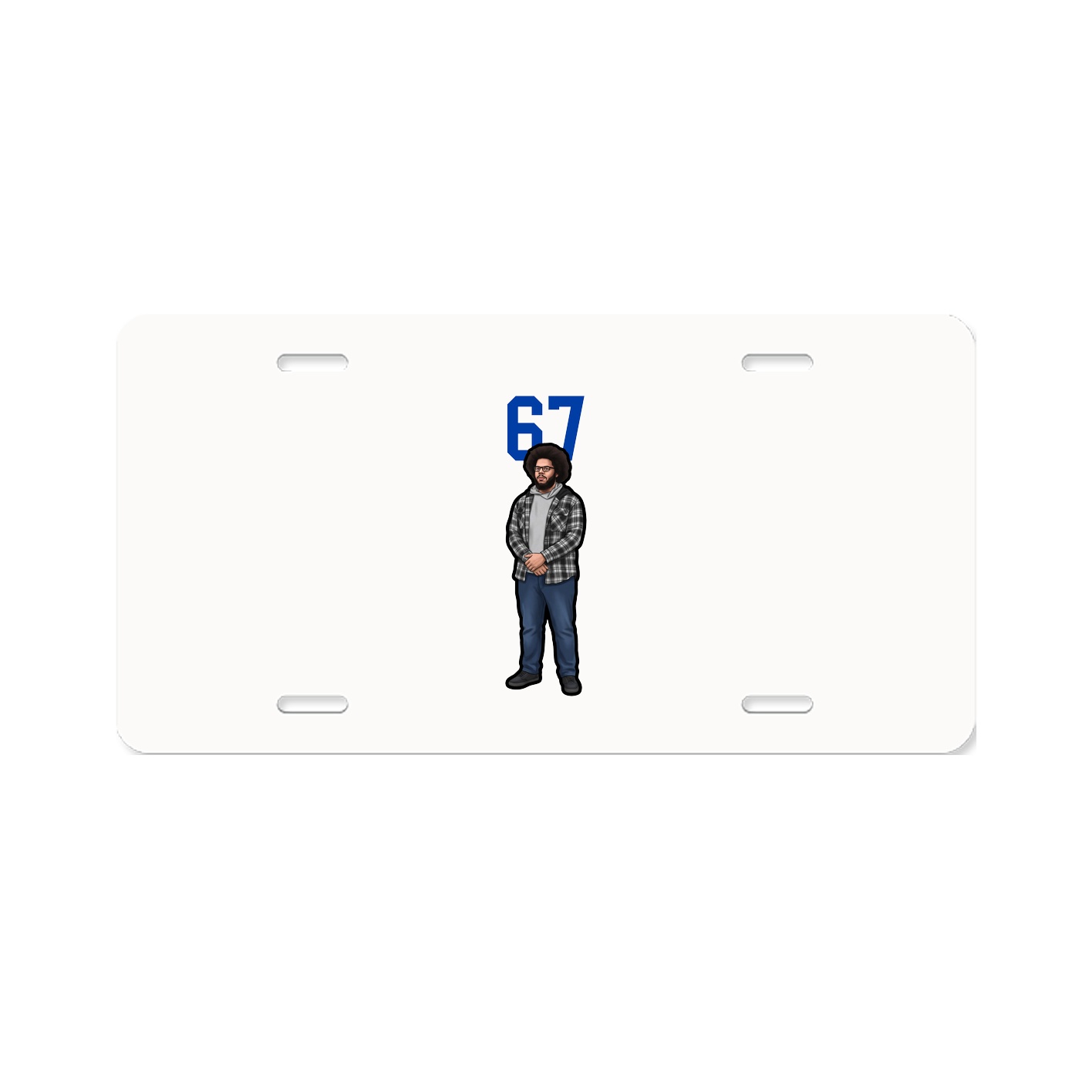 License Plate — Number Top in Classic