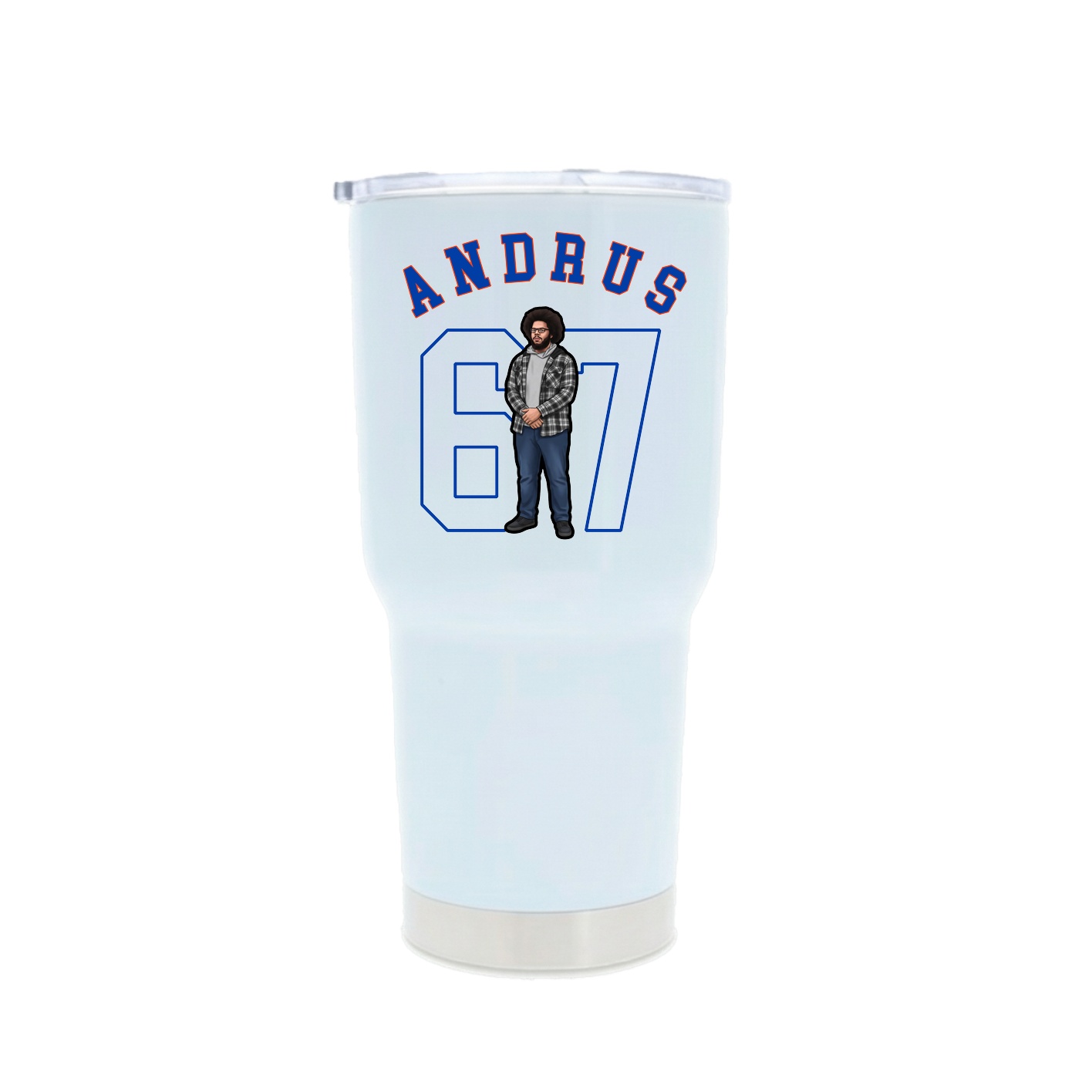 30oz Stainless Steel Tumbler — Shirsey Arch in White