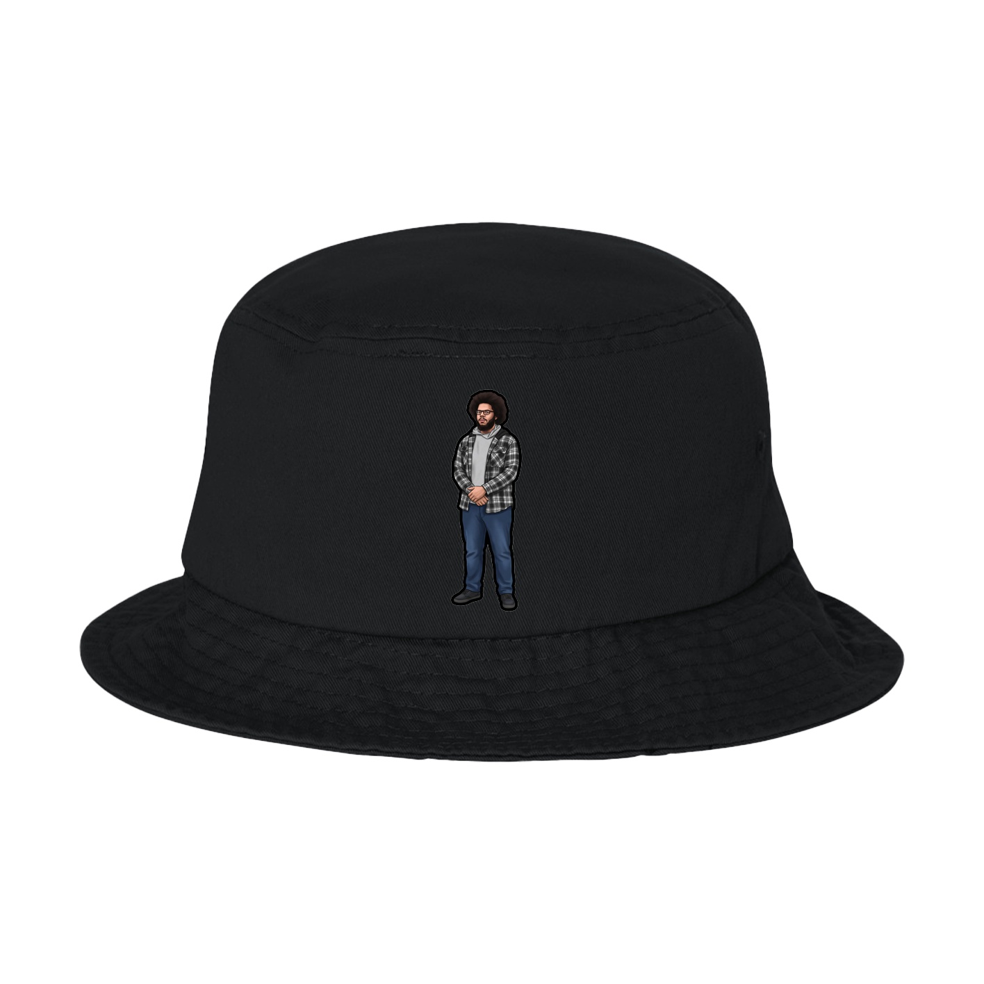 Bucket Cap — Name Vertical in Black