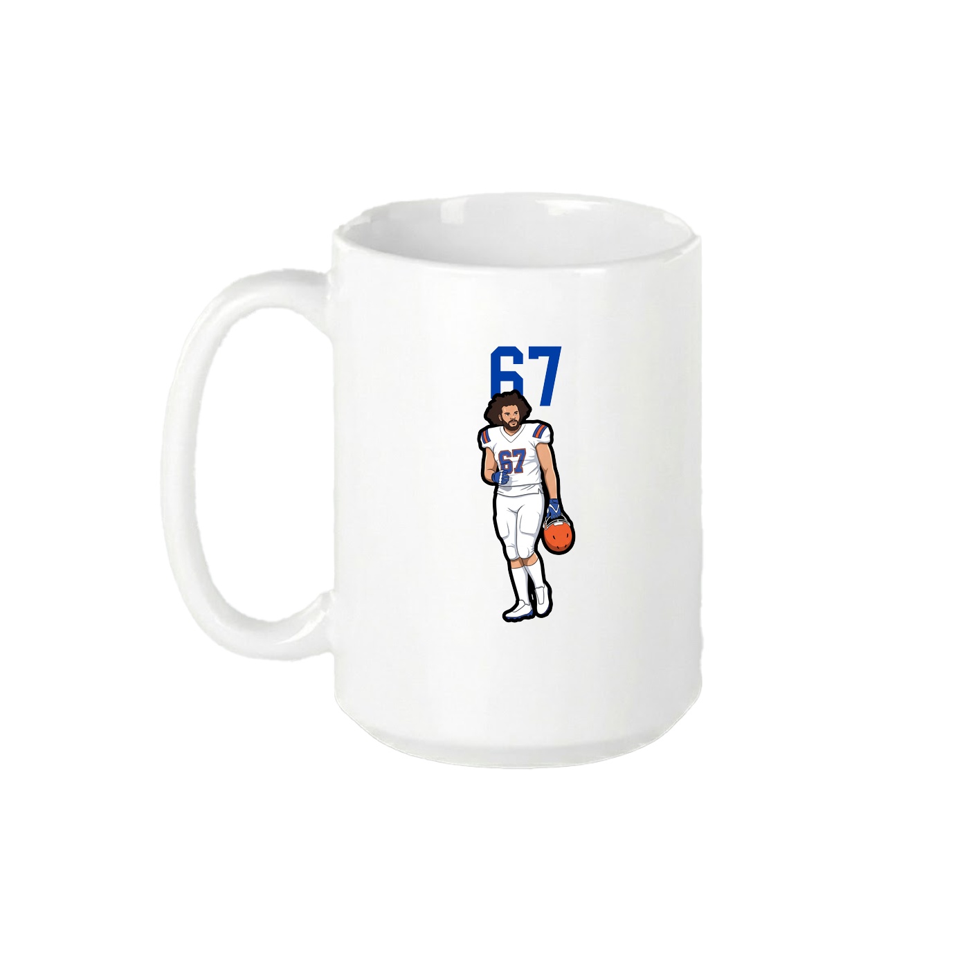 15oz Coffee Mug — Number Top in White