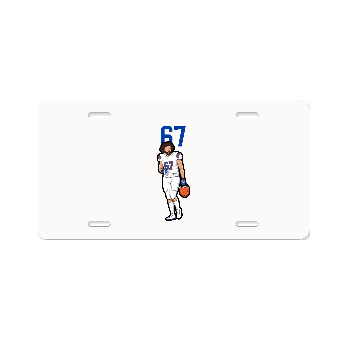 License Plate — Number Top in Classic