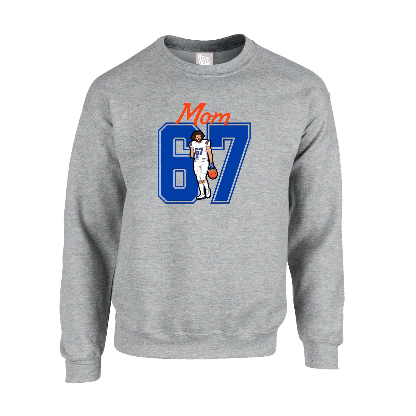 Fleece Crew — Mothers Day Shirsey in Grey