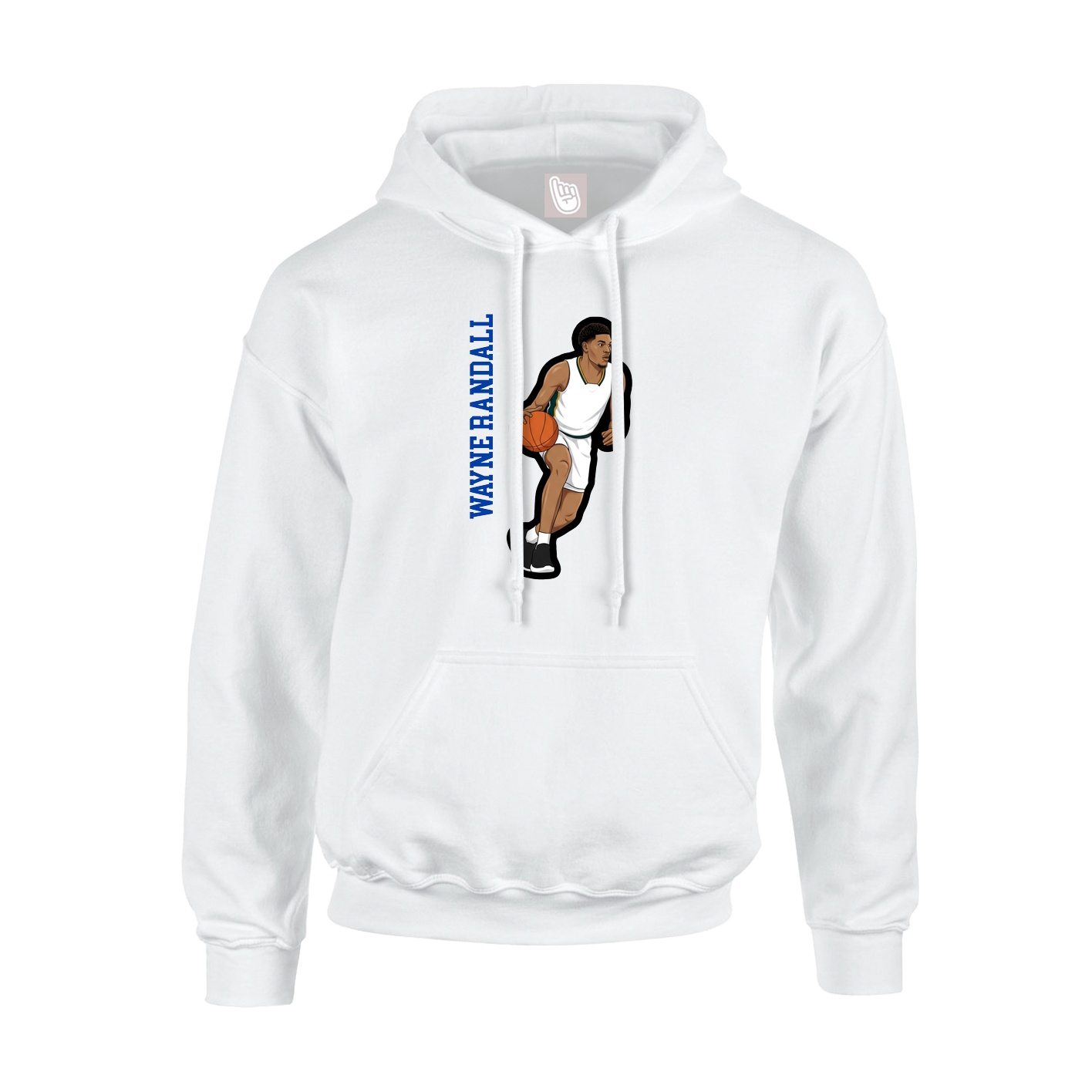 Hoodie — Name Vertical in White
