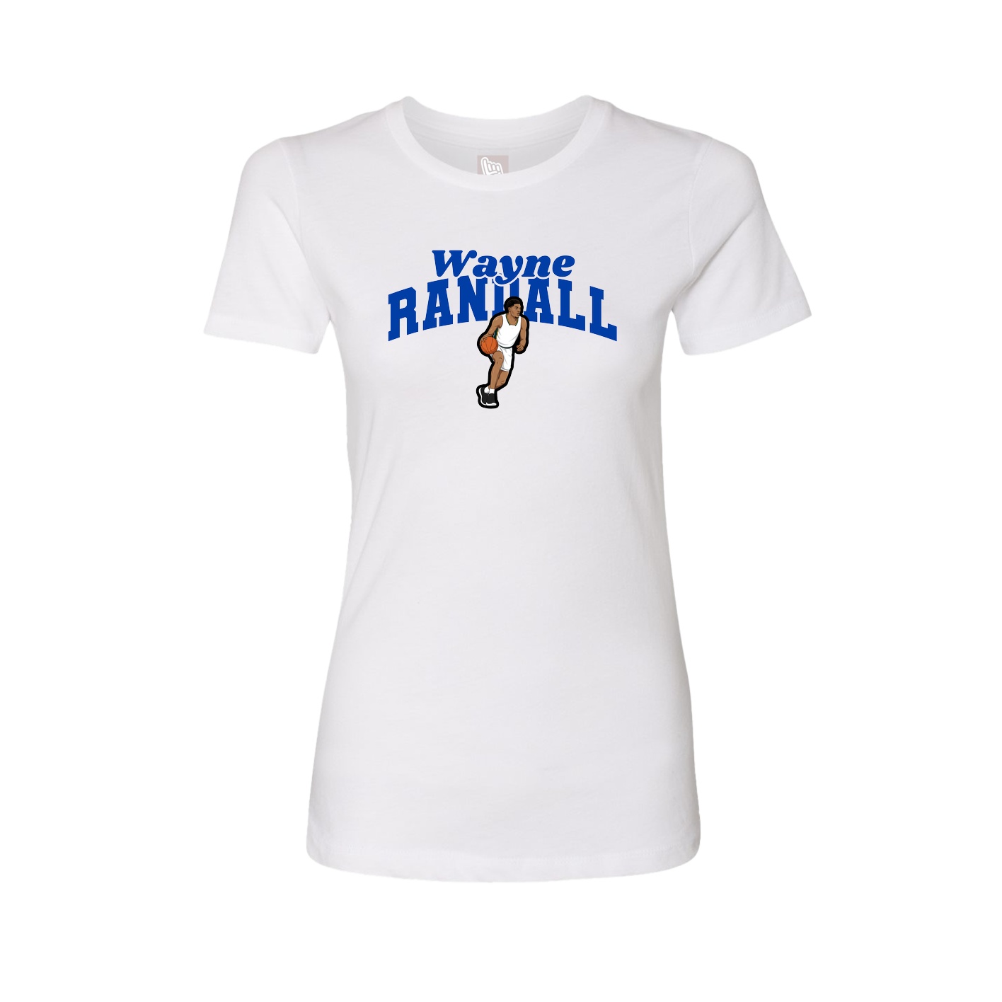 Fitted Women's Tee — Signature Arch in White