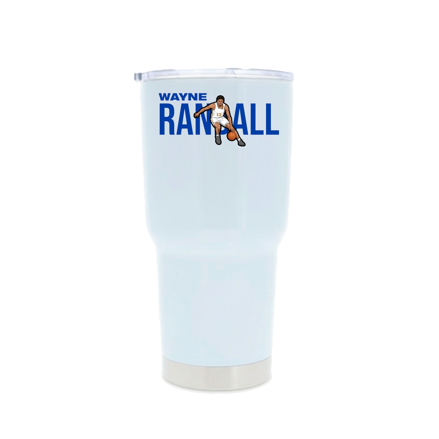 30oz Stainless Steel Tumbler — Player Name in White