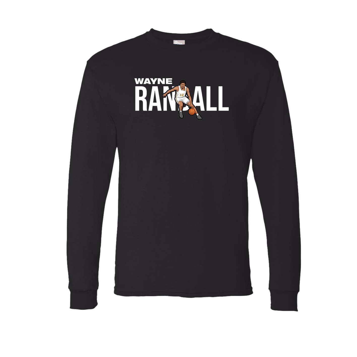 Long Sleeve Tee — Player Name in Black