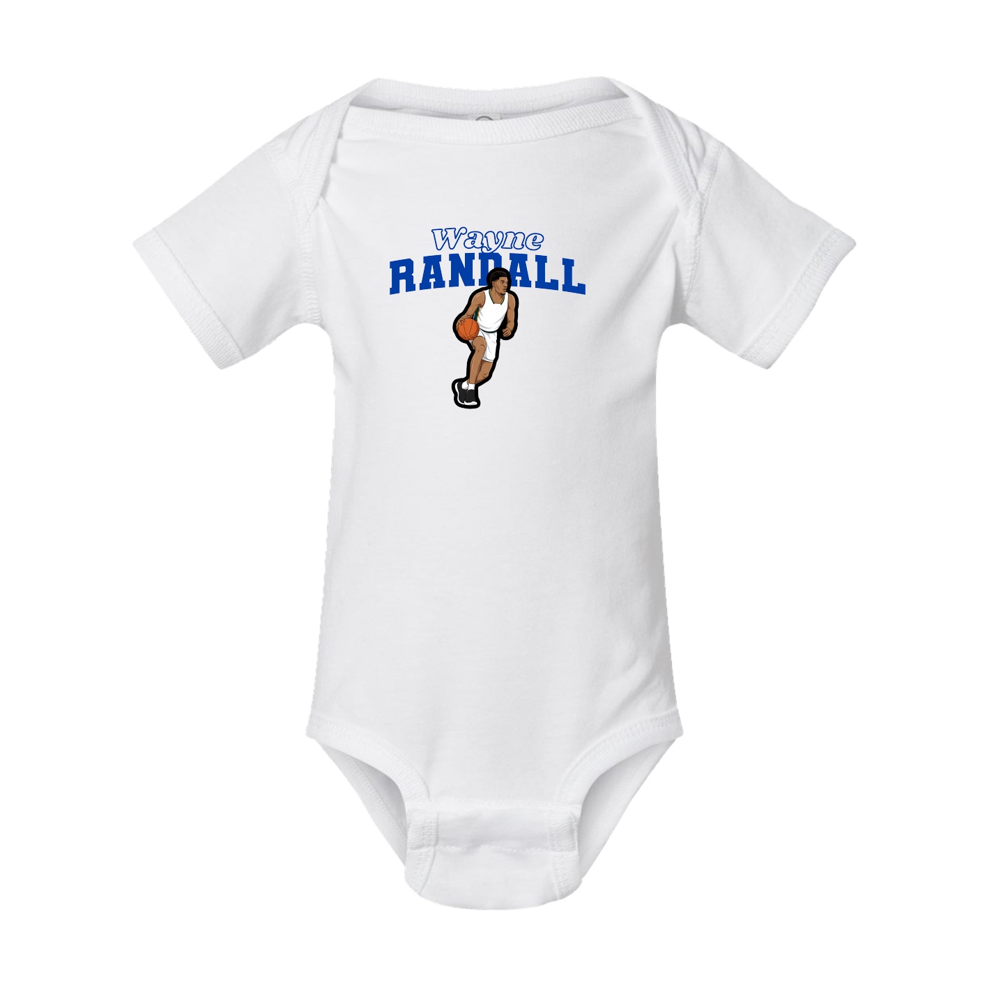 Baby Onesie — Name Arch in White