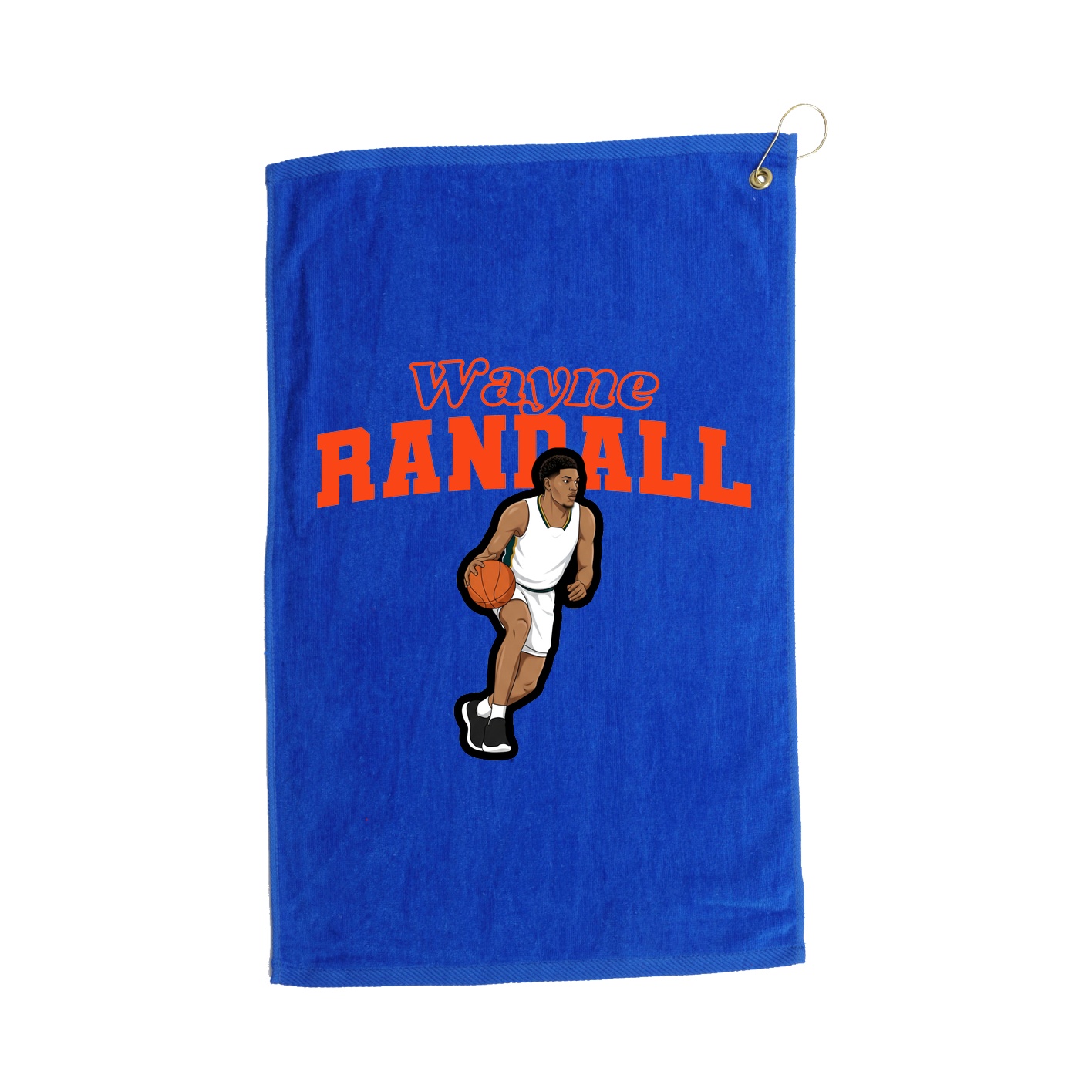 Golf Towel — Name Arch in Royal