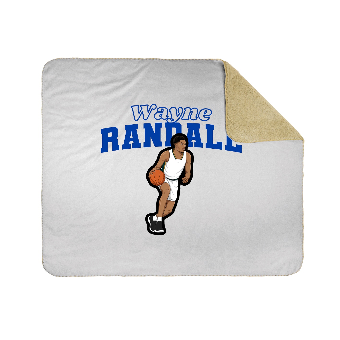Throw Blanket — Name Arch in White