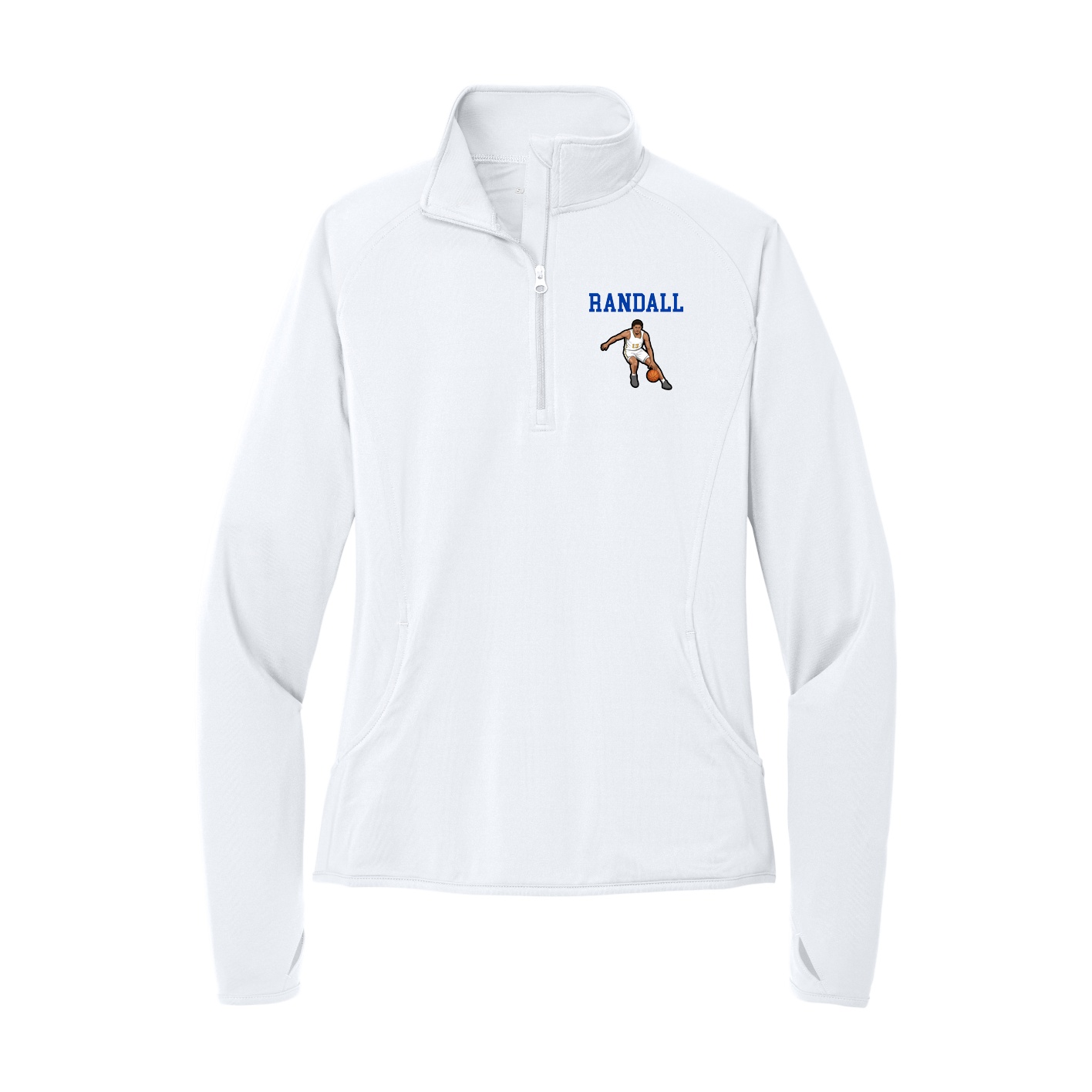 Women's Q-Zip Pullover — Shirsey in White