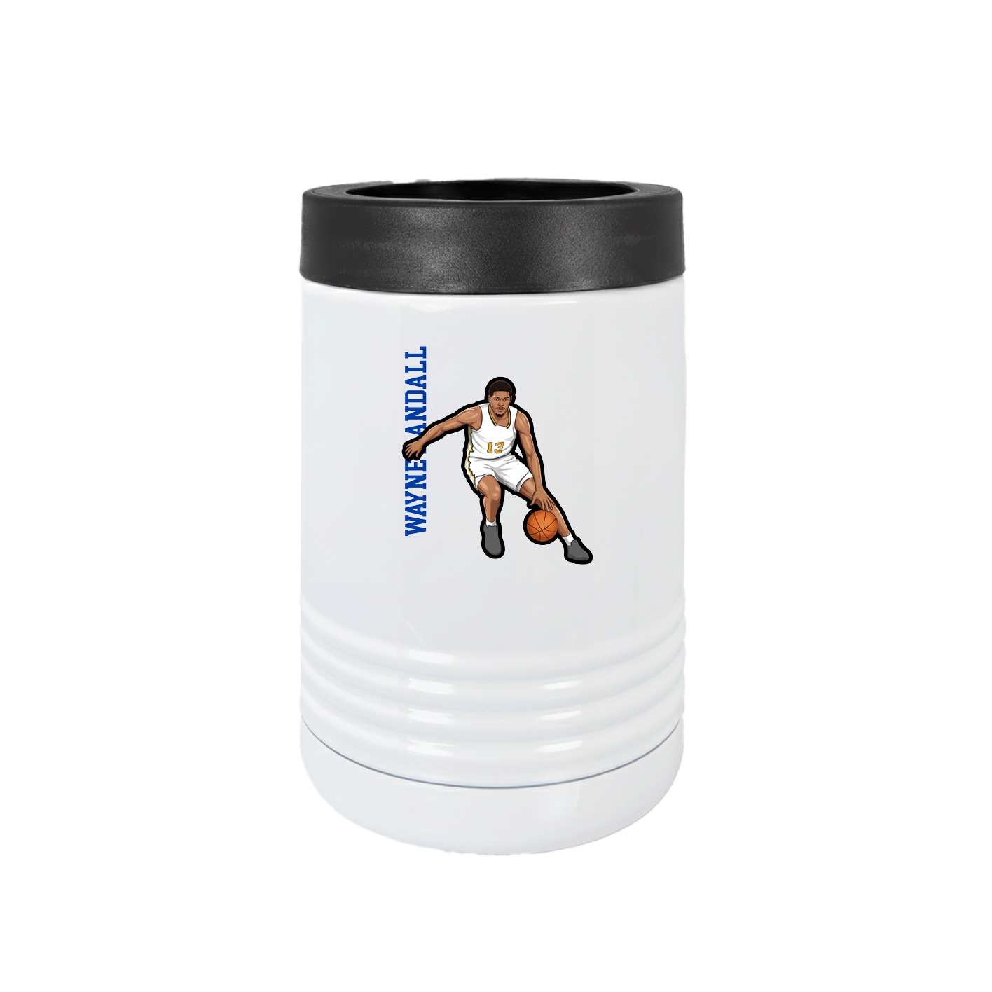 Beverage Holder — Name Vertical in White