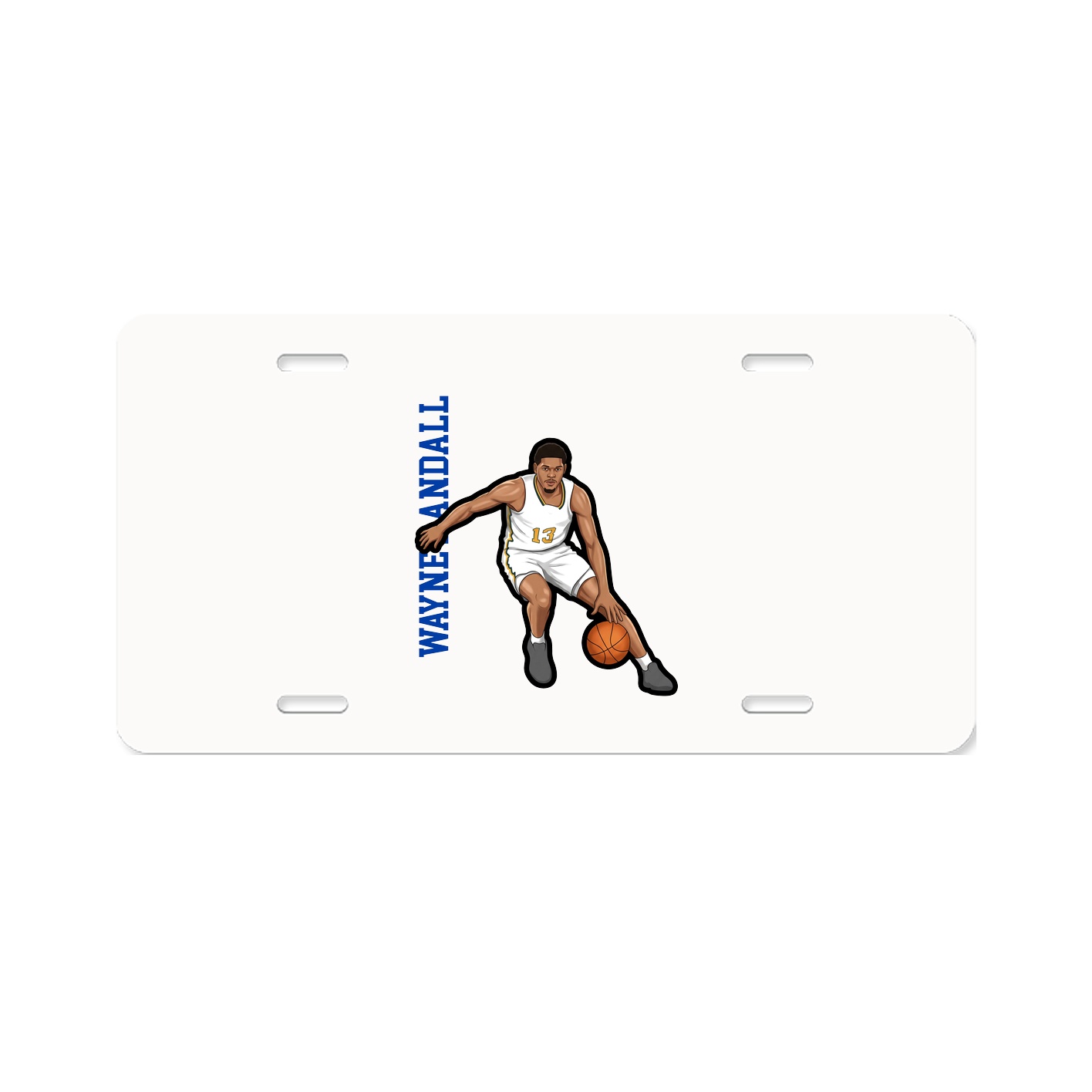 License Plate — Name Vertical in Classic