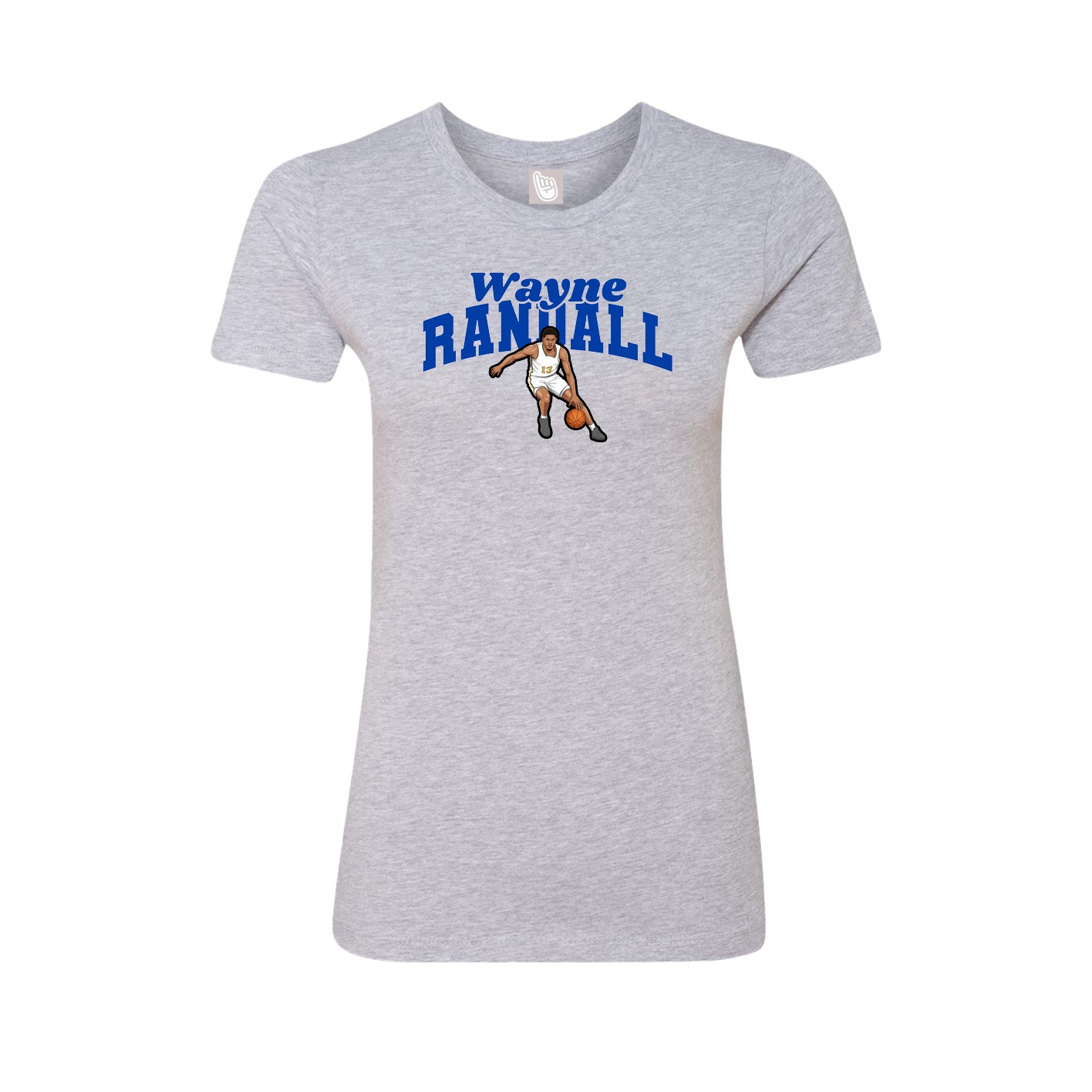 Fitted Women's Tee — Signature Arch in Grey