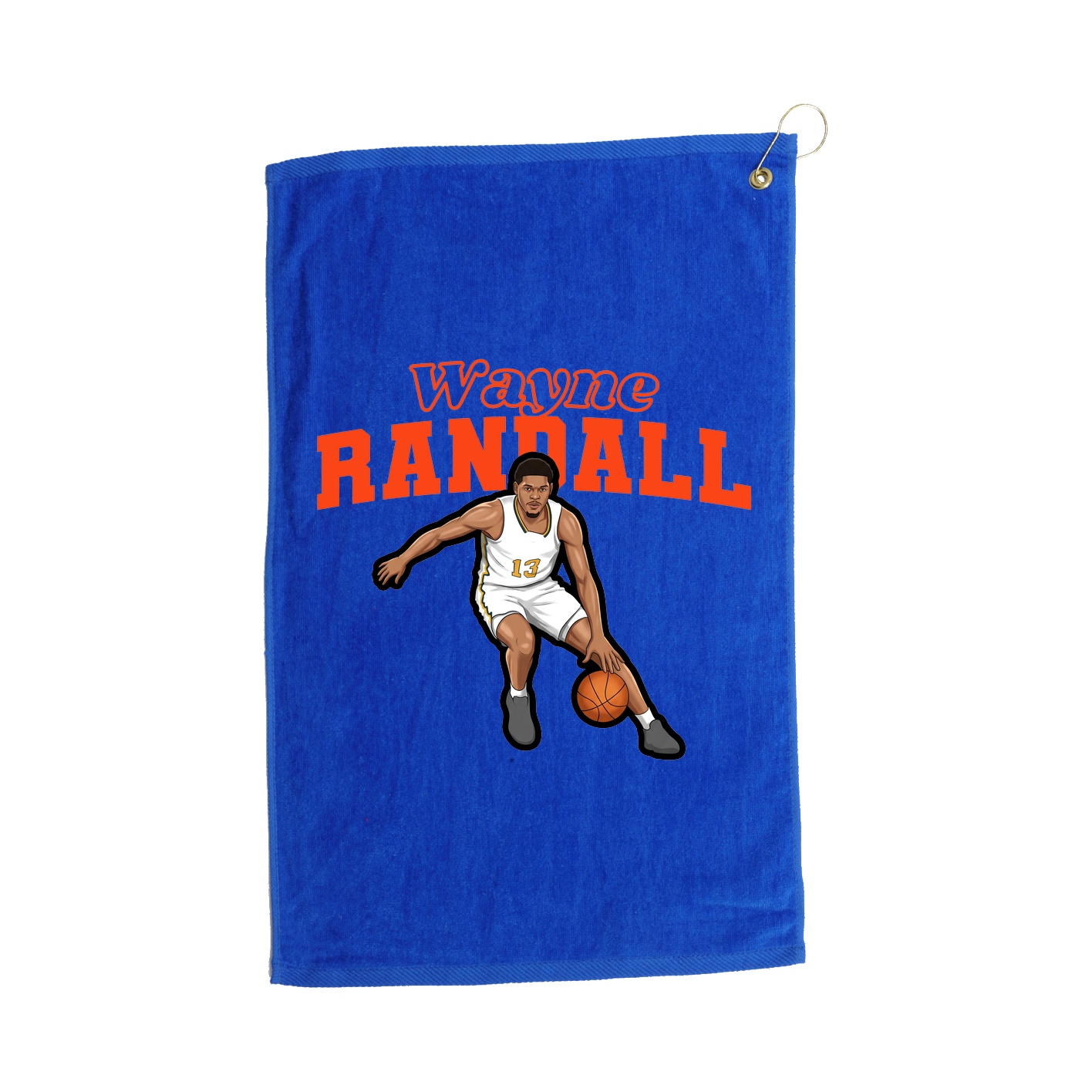 Golf Towel — Name Arch in Royal
