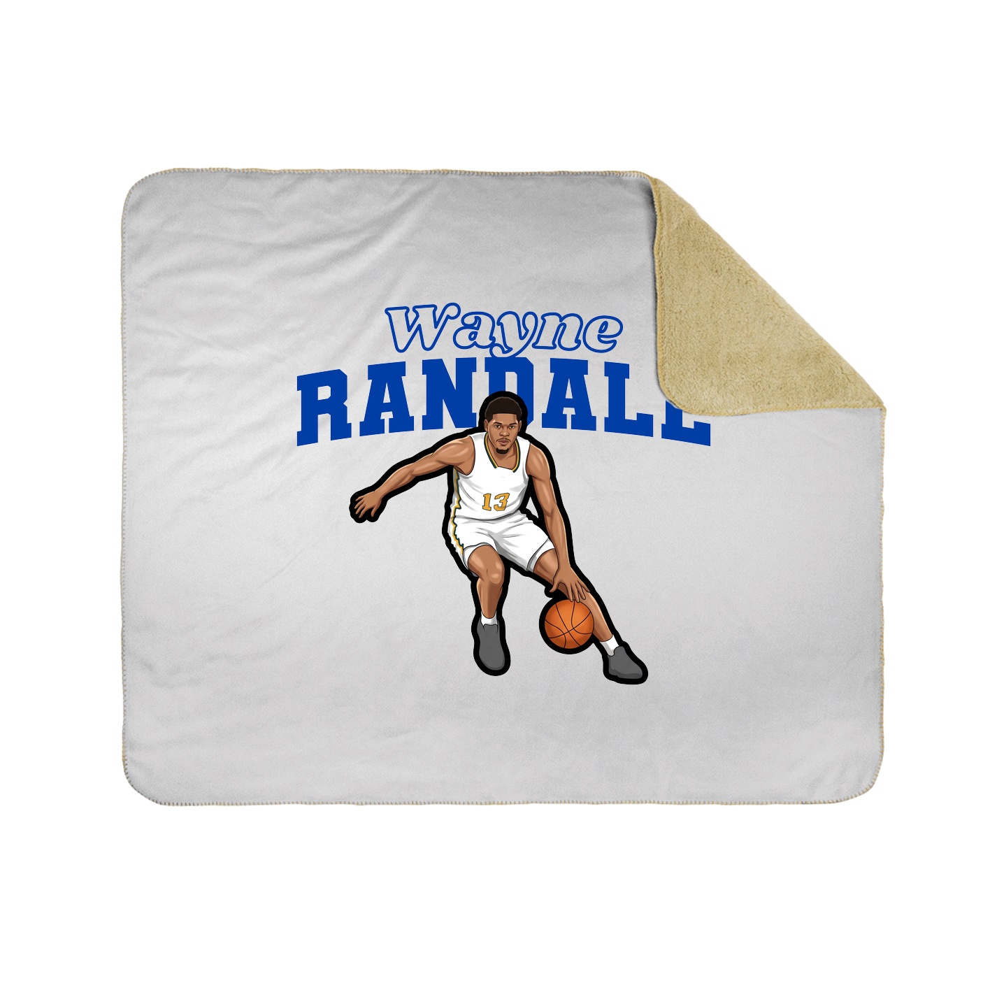Throw Blanket — Name Arch in White