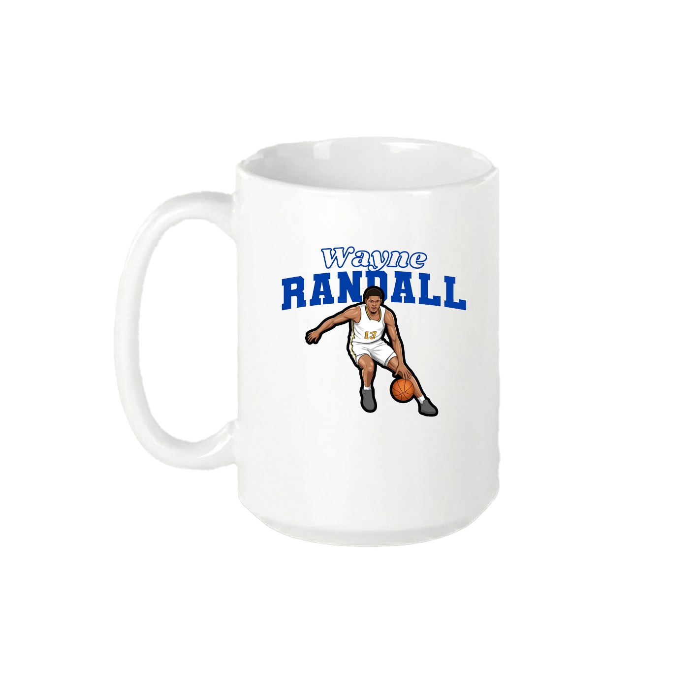 15oz Coffee Mug — Name Arch in White