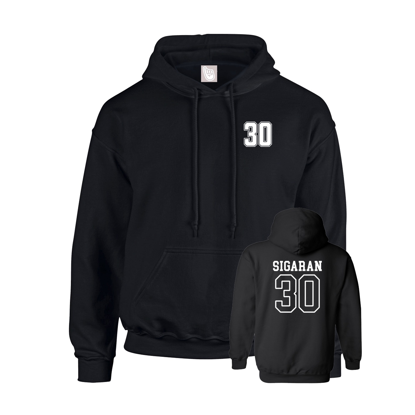 Youth Hoodie — Chest Back in Black