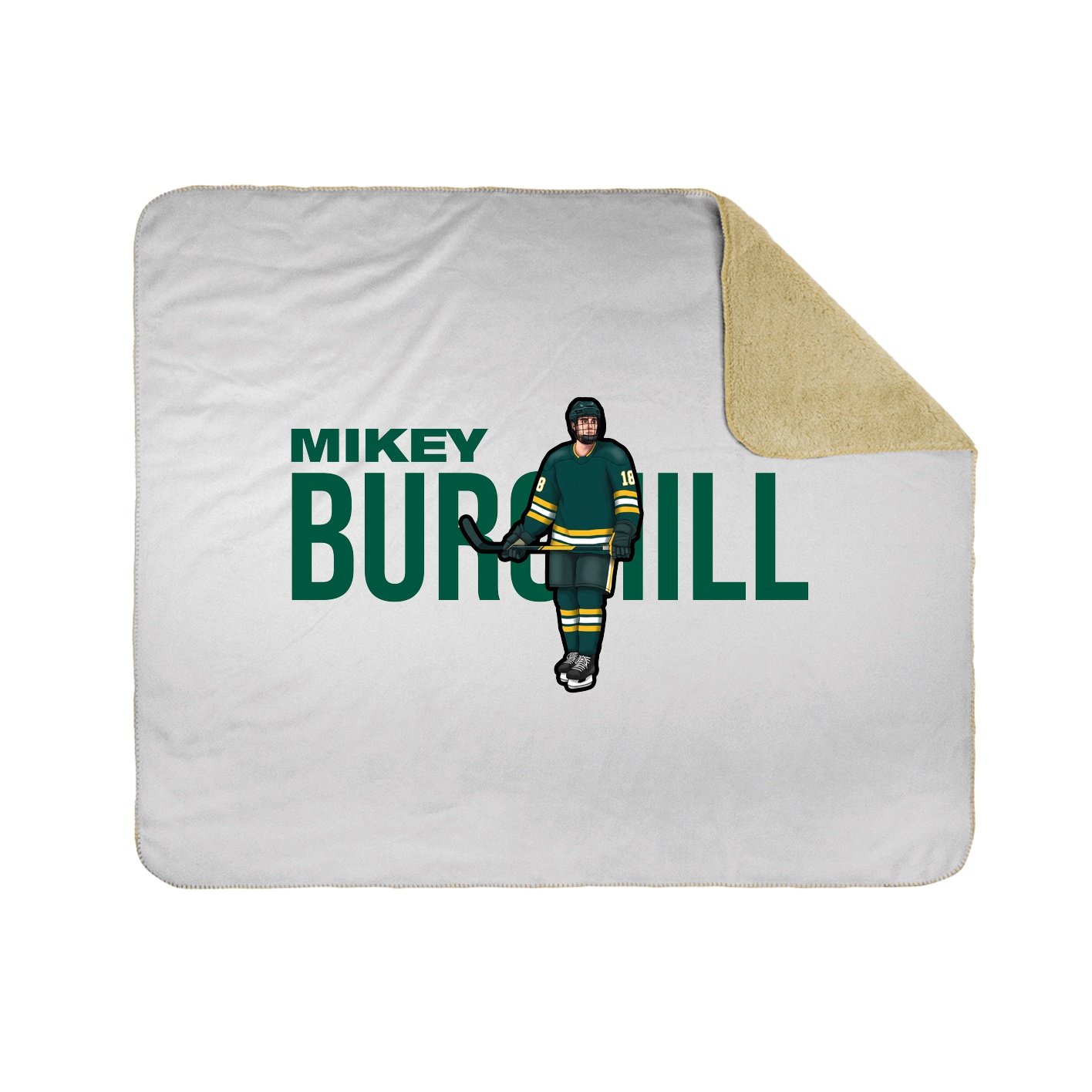 Throw Blanket — Player Name in White