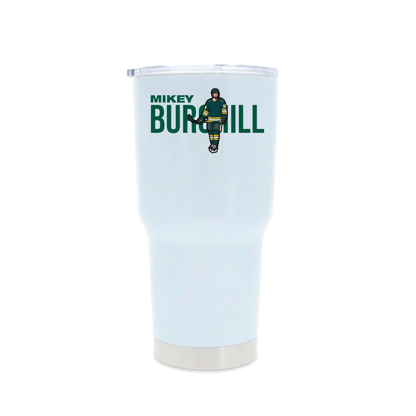 30oz Stainless Steel Tumbler — Player Name in White