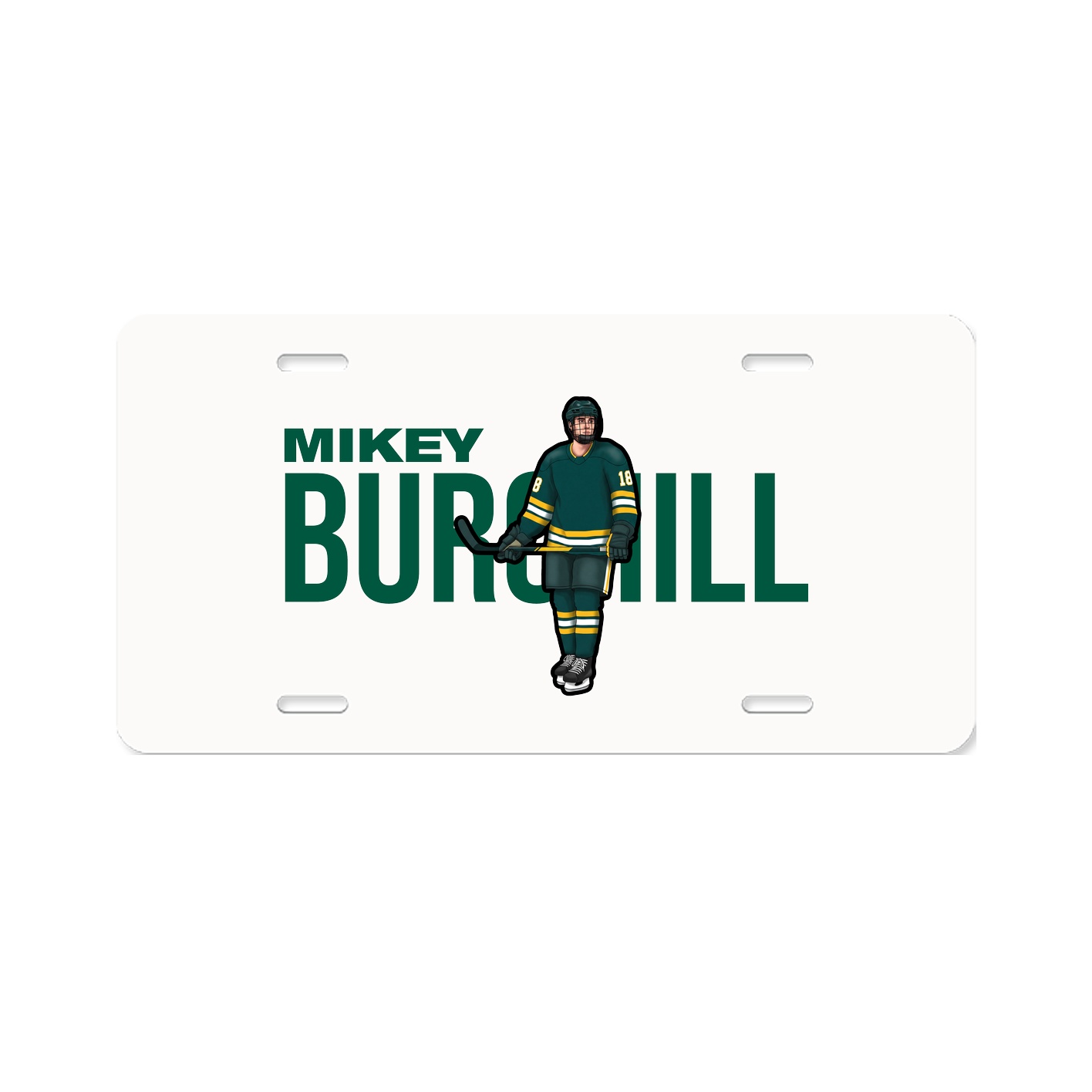 License Plate — Player Name in Classic