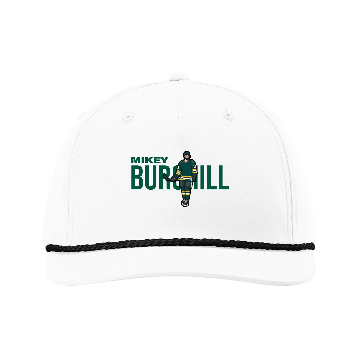 Five-Panel Classic Rope Cap — Player Name in White