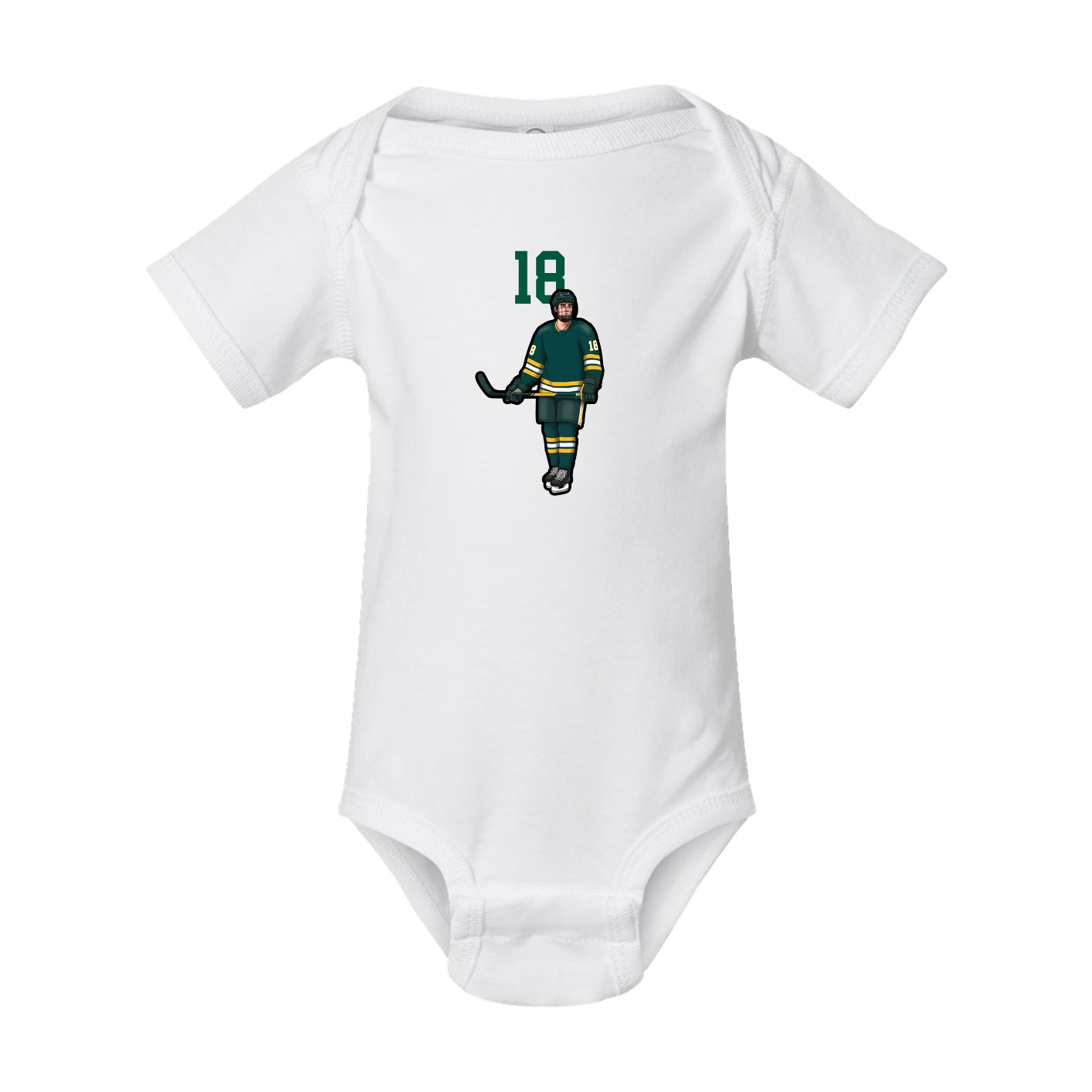 Baby Onesie — Number Top in White