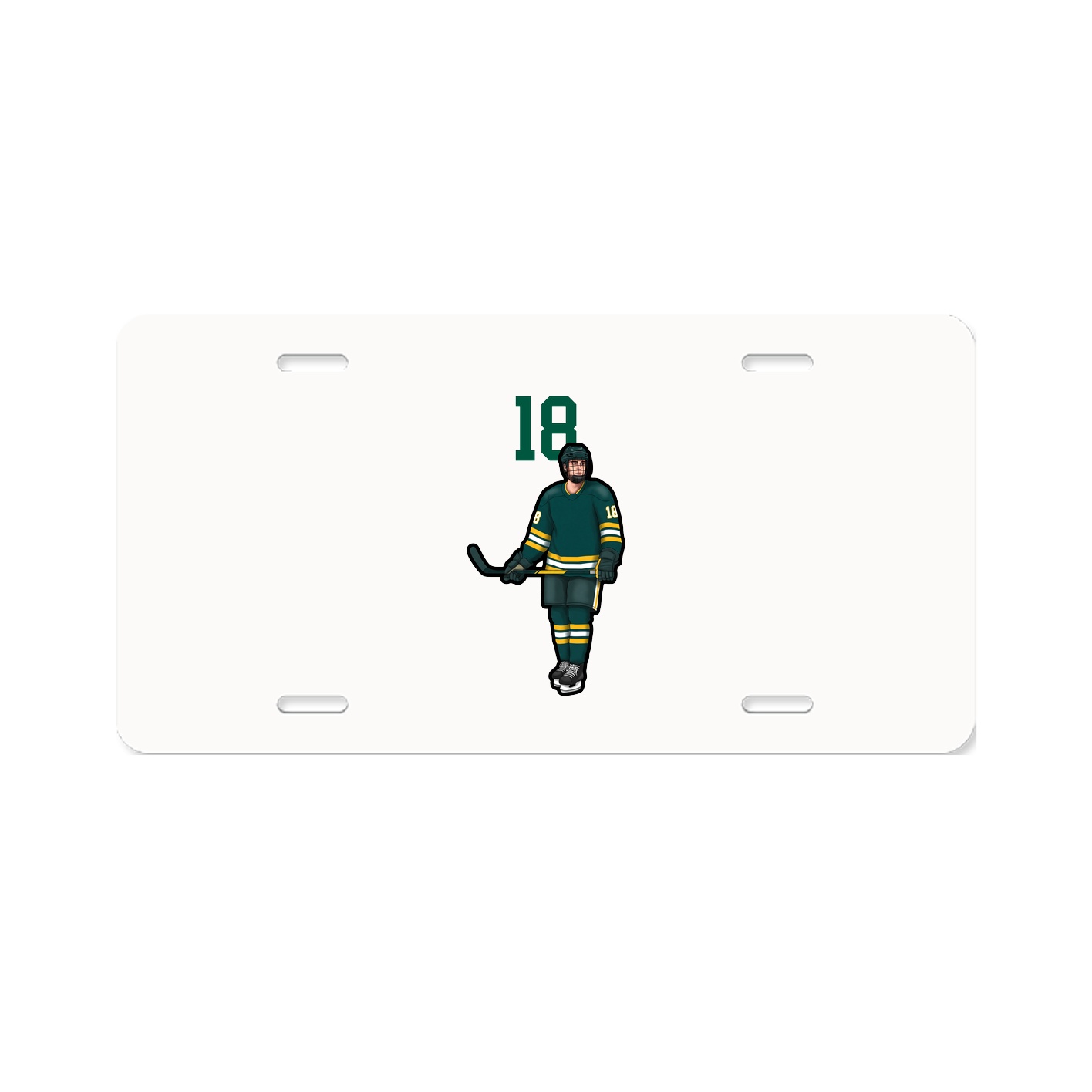 License Plate — Number Top in Classic