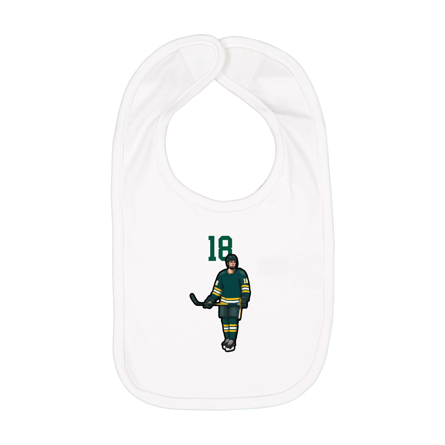 Infant Bib — Number Top in White