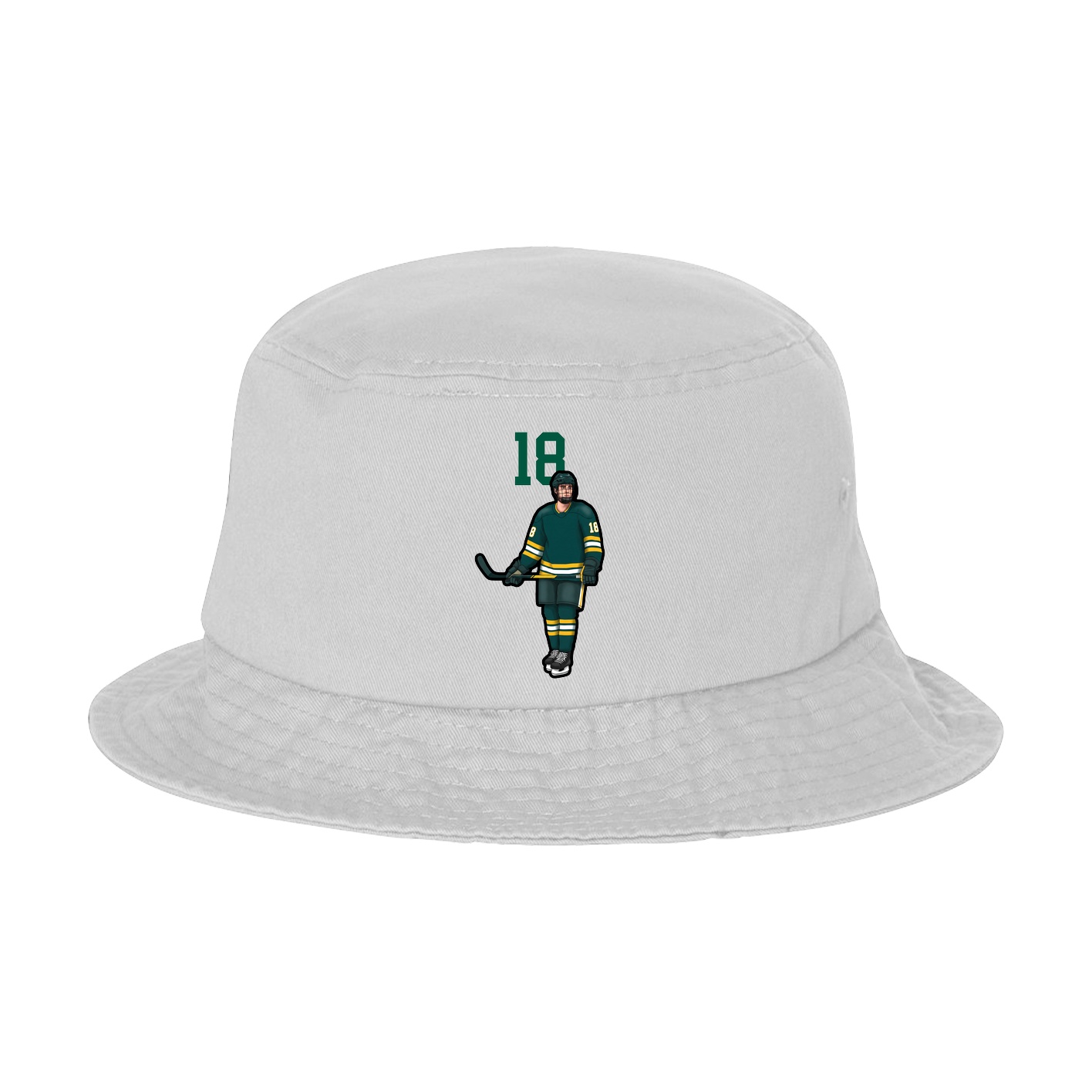Bucket Cap — Number Top in White