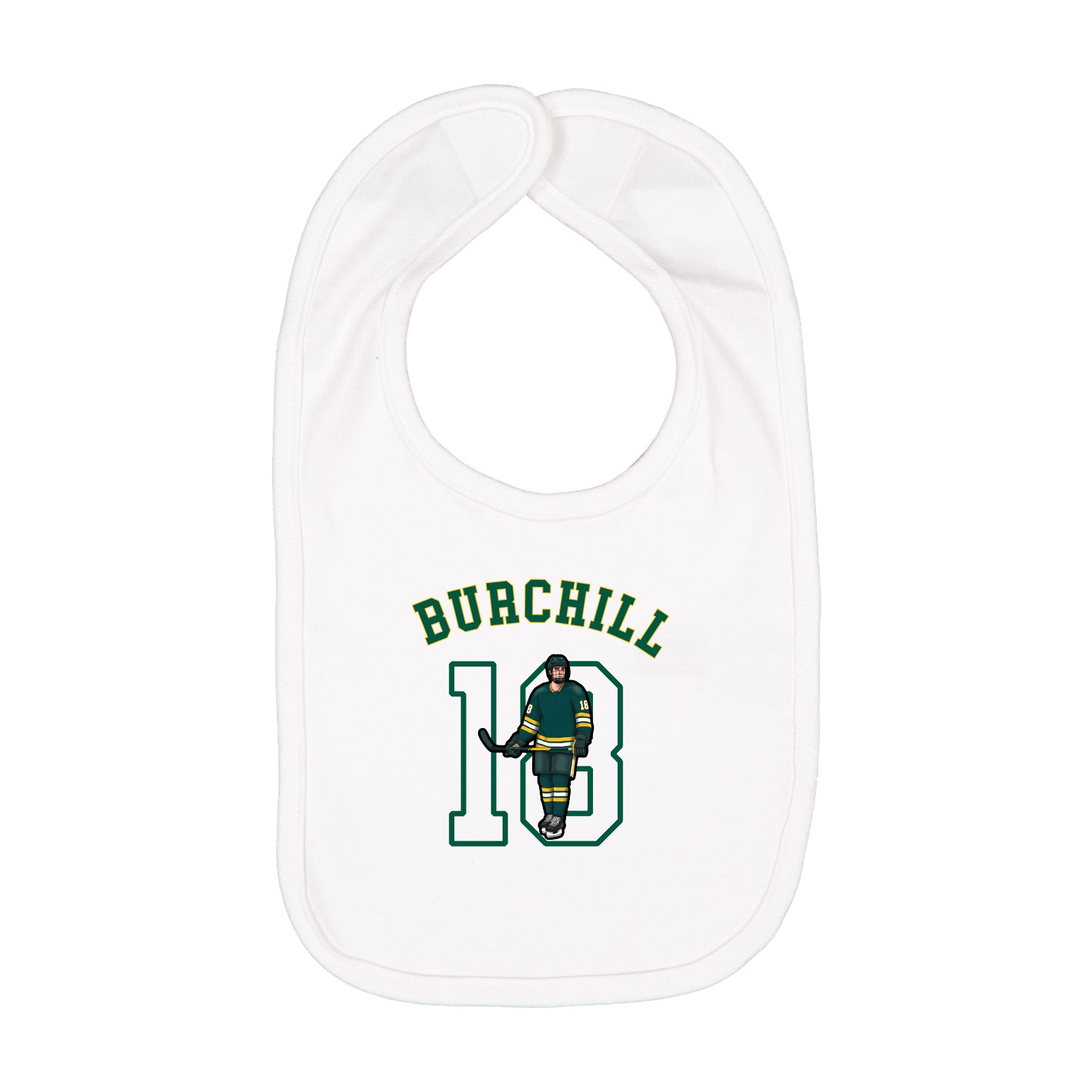 Infant Bib — Shirsey Arch in White