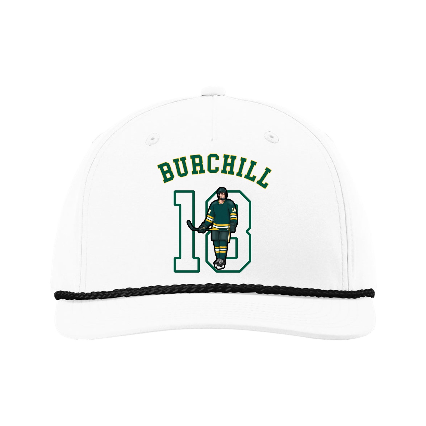 Five-Panel Classic Rope Cap — Shirsey Arch in White