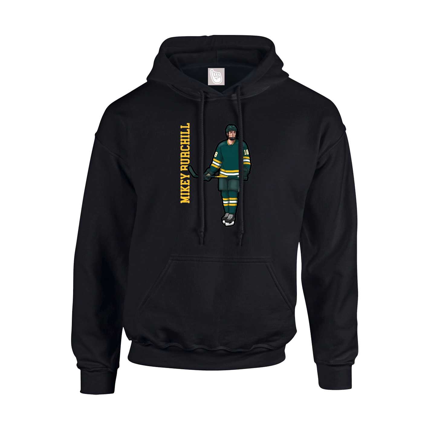 Hoodie — Name Vertical in Black